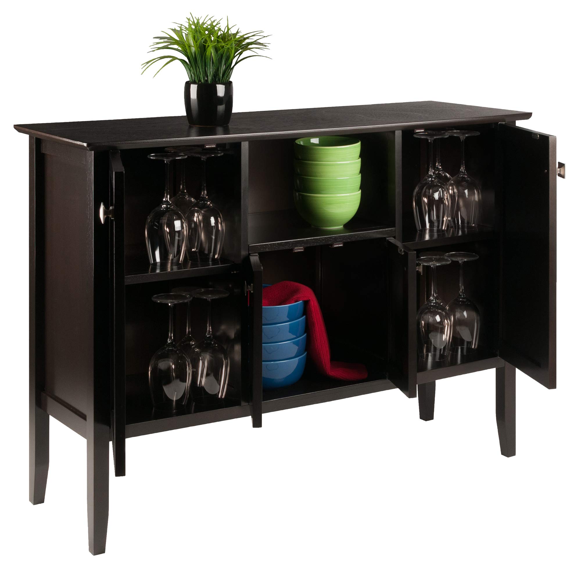 Winsome Wood Melba Buffet Coffee Table - Modern Side Table with Storage Shelf for Living Room, Bedroom & Office - Stylish & Functional Home Decor Furniture