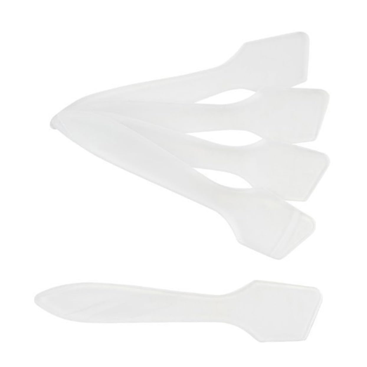 200pcs White Cosmetic Spatulas - Professional Makeup Spatula Tools for Creams, Lotions & Skincare - Perfect for DIY Beauty, Salon Use & Travel Kit Essentials