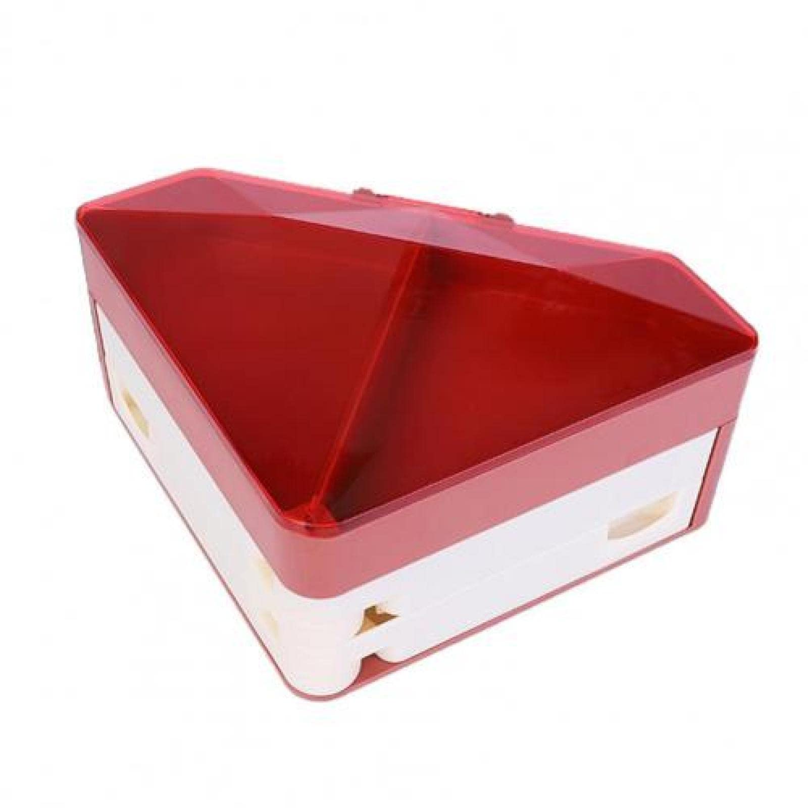 3-Tier Rotating Diamond-Shaped Snack Storage Box for Dried Fruits, Nuts & Candy - Red | Kitchen Countertop Organizer for Parties, Movie Nights & Office Snacks