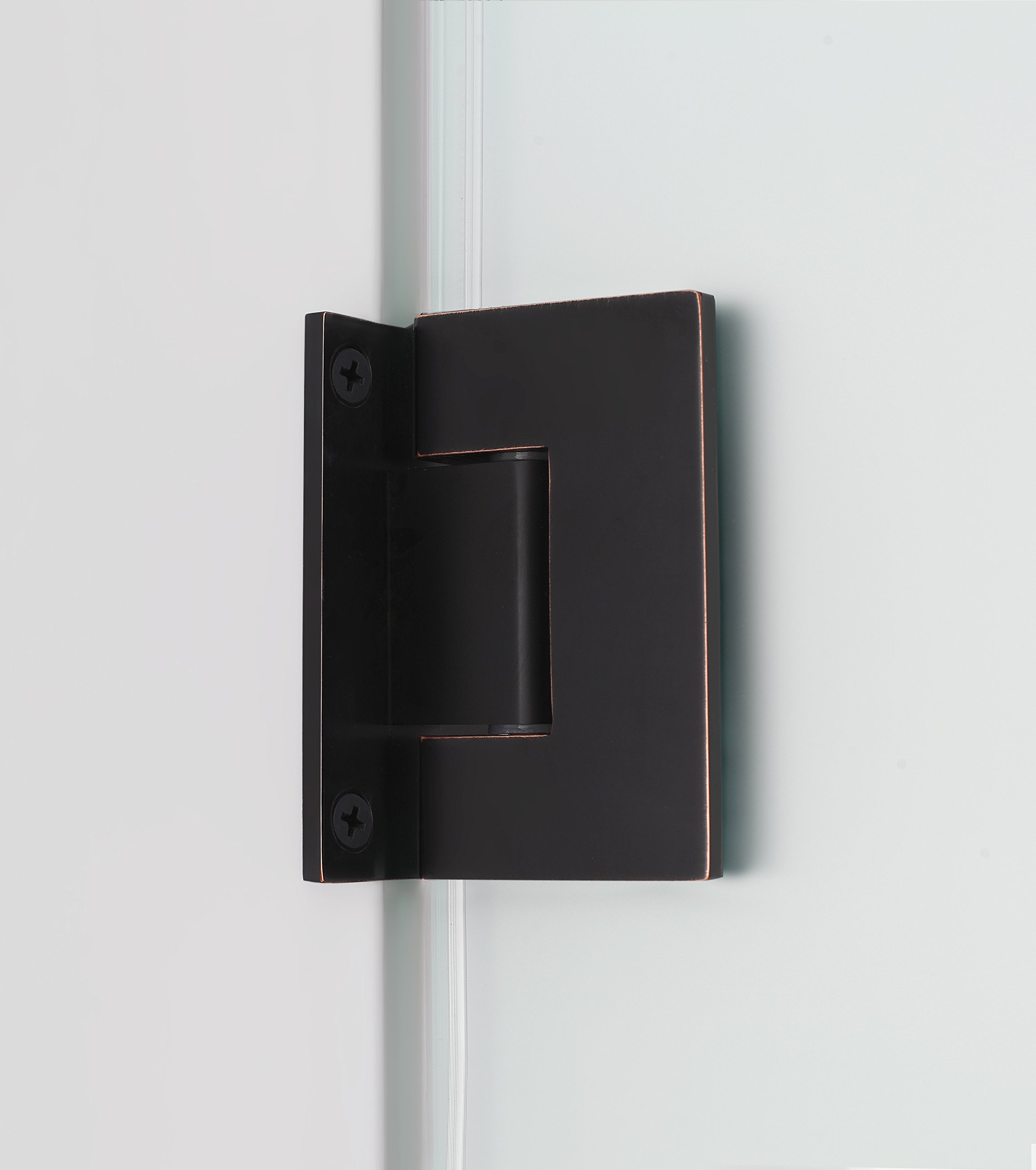 Frosted Glass Frameless Hinged Shower Door with Shelves - Aston Belmore GS Series for Bathroom & Shower Enclosure - Perfect for Modern Home & Spa-Like Experience