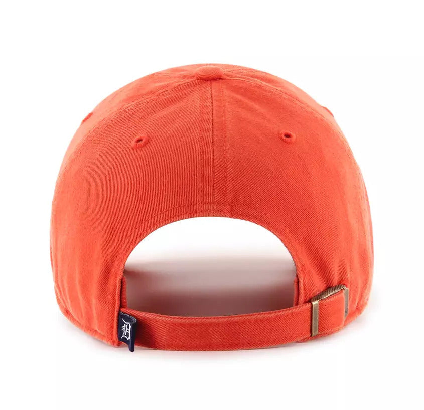 47 Brand Detroit Tigers Cleanup Adjustable Baseball Cap - Orange | MLB Officially Licensed Hat for Men & Women | Perfect for Games, Tailgating & Casual Wear