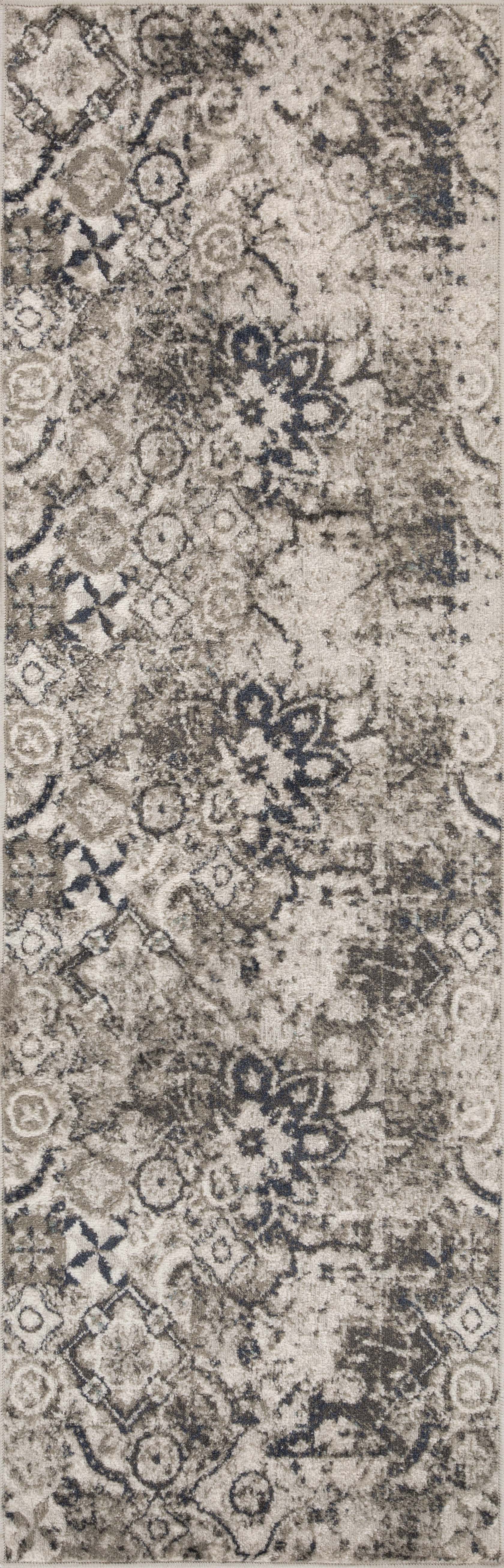 Stylish Rangoli Geometric Medallion Indoor Area Rug - Non-Slip Bohemian Decor for Living Room, Bedroom & Office