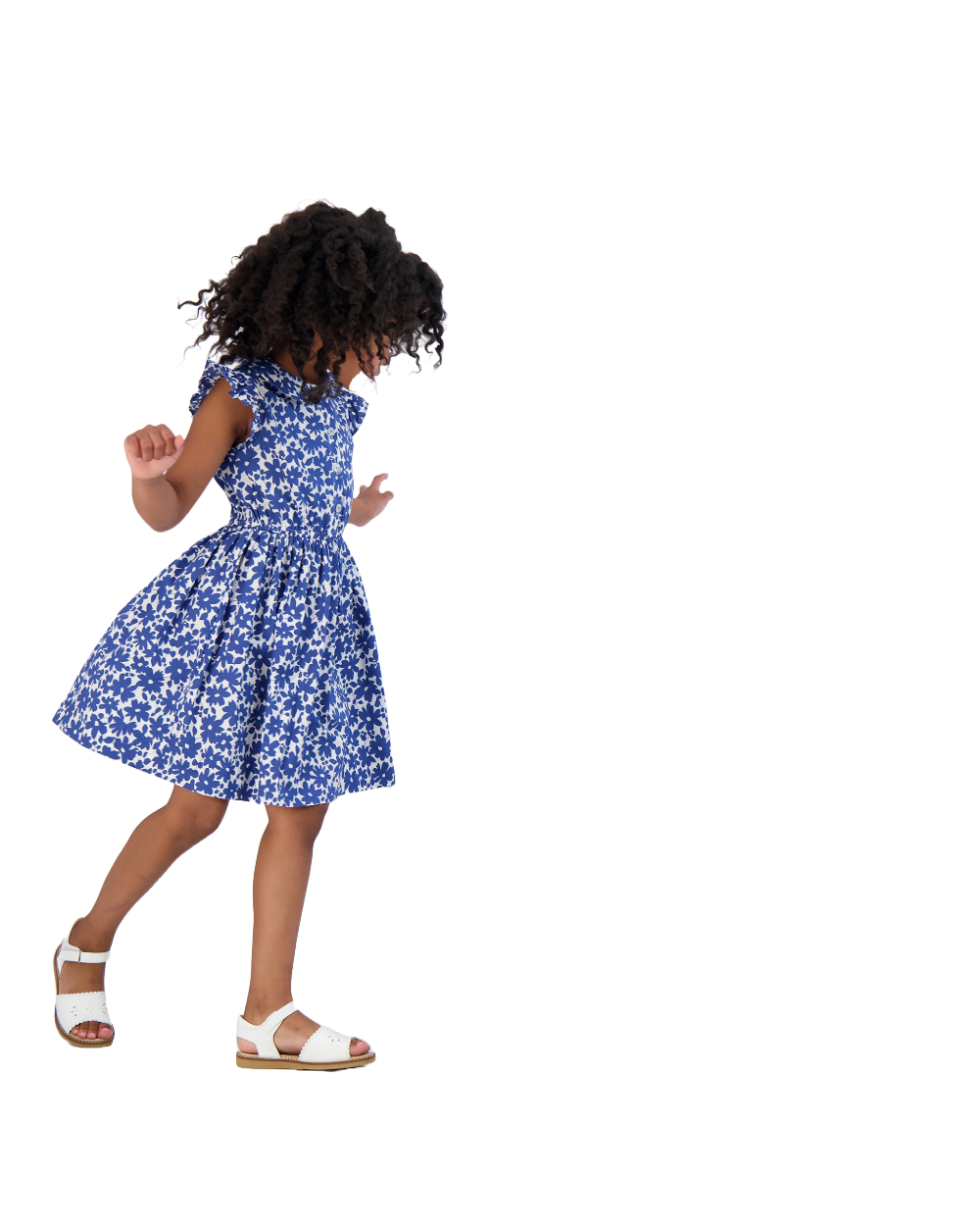 Juniper Button Front Dress in Blue Poppy - Stylish Floral Midi Dress for Women | Perfect for Casual Outings, Office Wear & Summer Parties