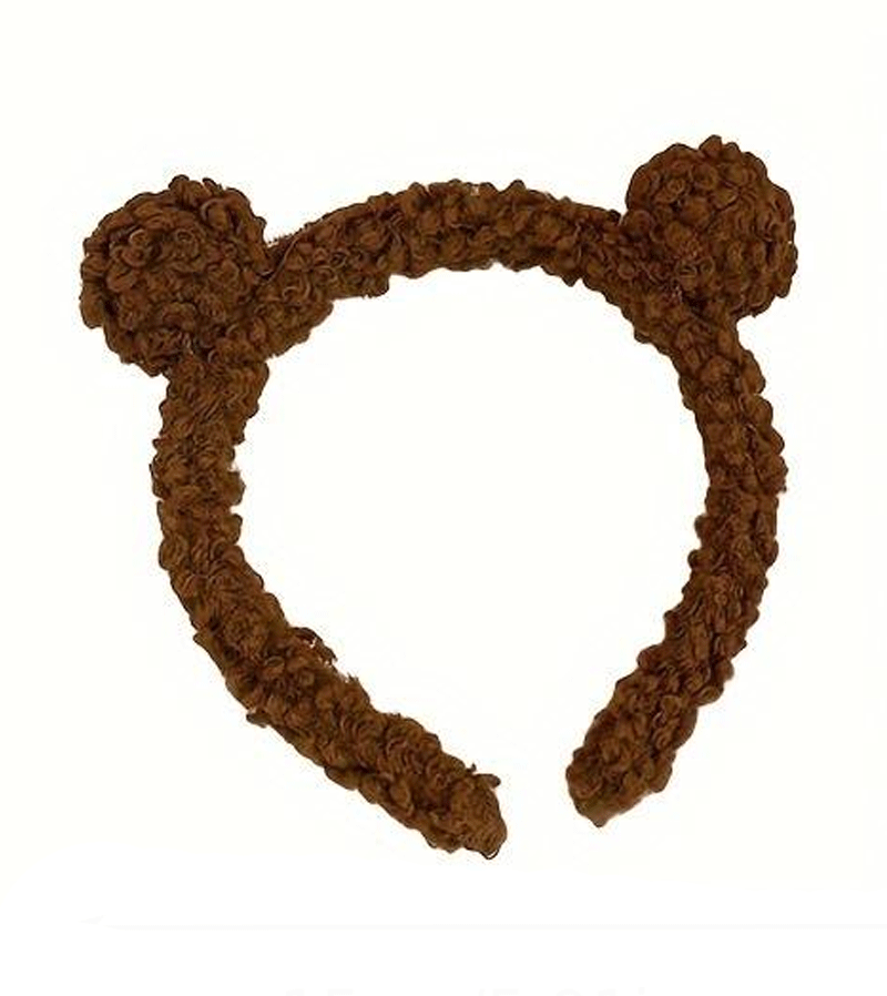 Dark Brown Bear Ears Headband - Cute Animal Ear Hair Accessory for Cosplay, Halloween Costume & Daily Fashion