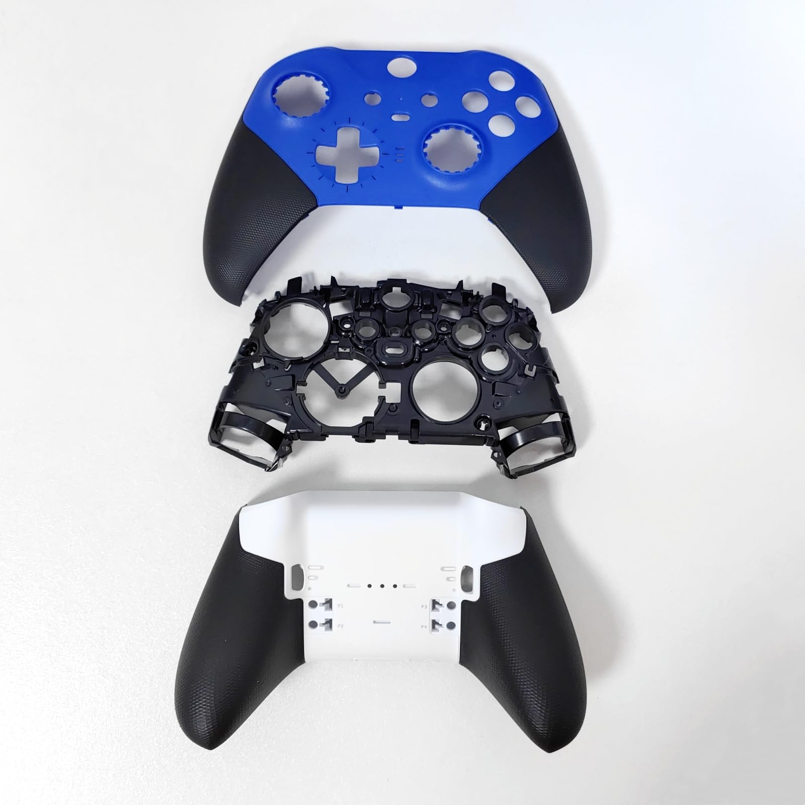 Xbox Elite Series 2 Core Controller Replacement Shell Kit - Full Housing Case Cover Set with Faceplates, Middle Frame, ABXY Buttons, LT RT LB RB Bumpers & Tools (Blue) | DIY Repair & Customization for Enhanced Gaming Experience