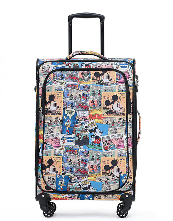 Disney Dis022 Comic 25 Inch Medium 4 Wheel Soft Suitcase - Perfect for Travel, Vacation & Business Trips