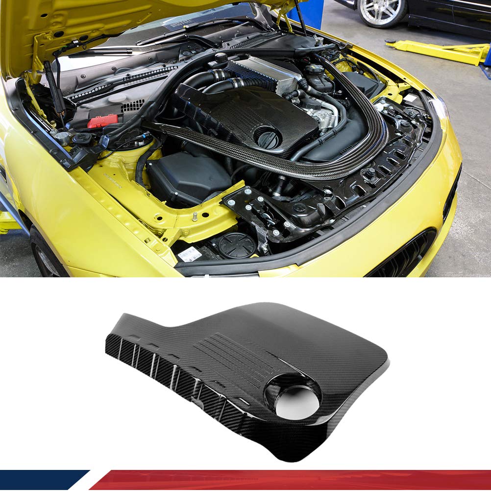 Premium Carbon Fiber Engine Cover for BMW F80 M3 F82 F83 M4 (2014-2018) | Lightweight Hood Protector | OEM Style | Perfect for Car Shows & Performance Upgrades