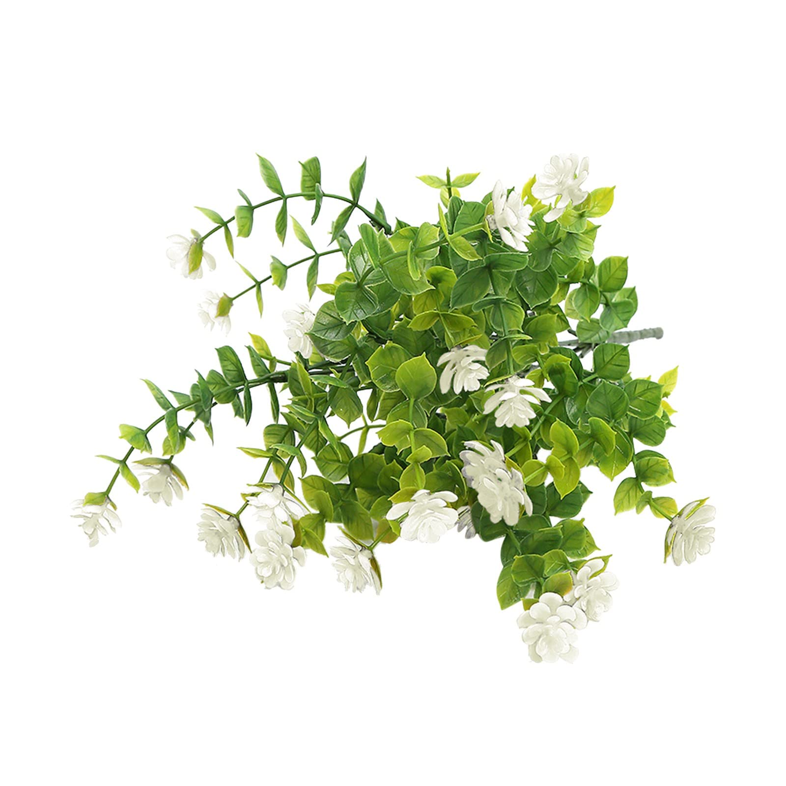 Artificial Eucalyptus & Lavender Roses - Realistic Fake Plants for Home Decor, Wedding Centerpieces, and Office Desk Arrangements (One Size)