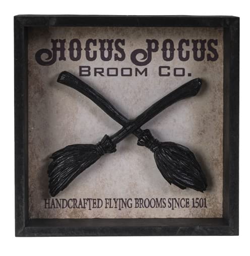Hocus Pocus Inspired Halloween Decorative Wall Plaque - 8 Inch Tall Shadowbox for Home, Office, or Party Decor