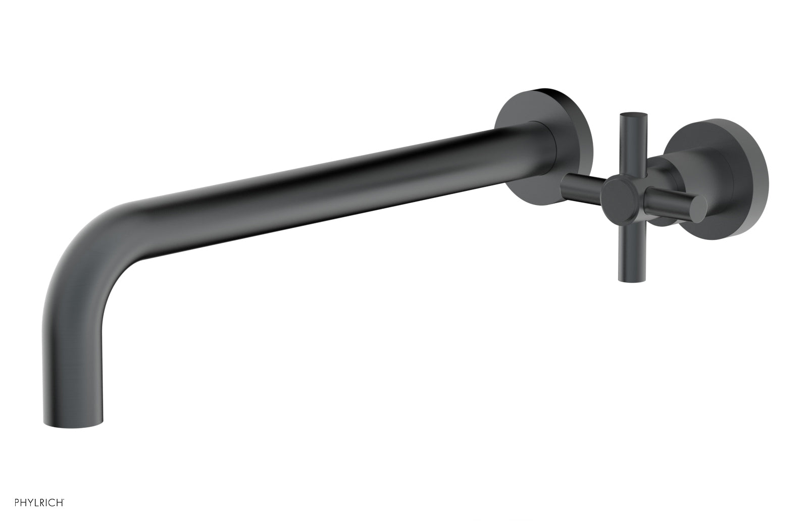 D131-17 Single Handle Wall Mounted Lavatory Faucet Set - Classic Cross Handle Design for Bathroom Sink - Perfect for Modern Homes, Hotels & Restrooms