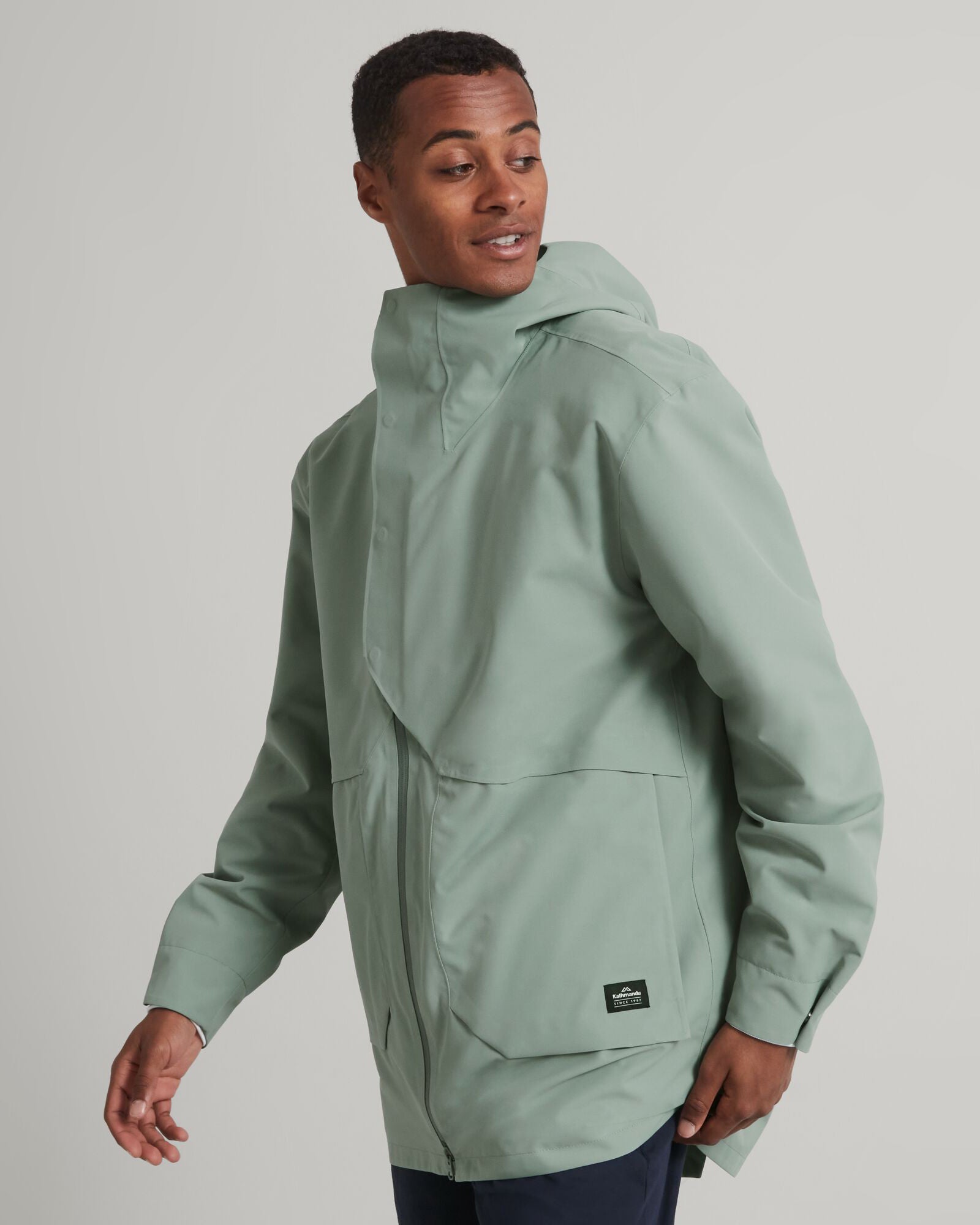 Amphi 2L Men's 3-in-1 Waterproof Parka Jacket - Gum Tree Color for Outdoor Hiking, Camping & Winter Activities