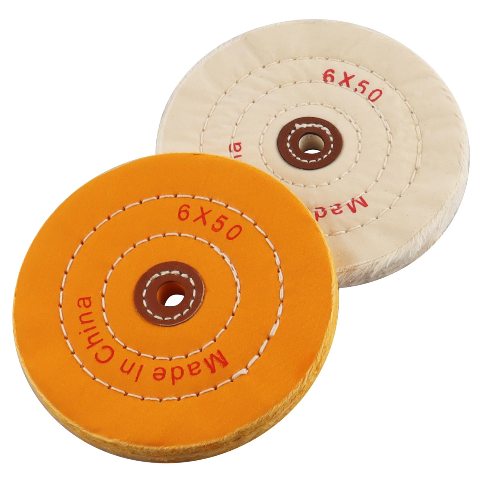 6 Inch Buffing Wheel for Bench Buffer - 2 Pack Polishing Wheel with 1/2