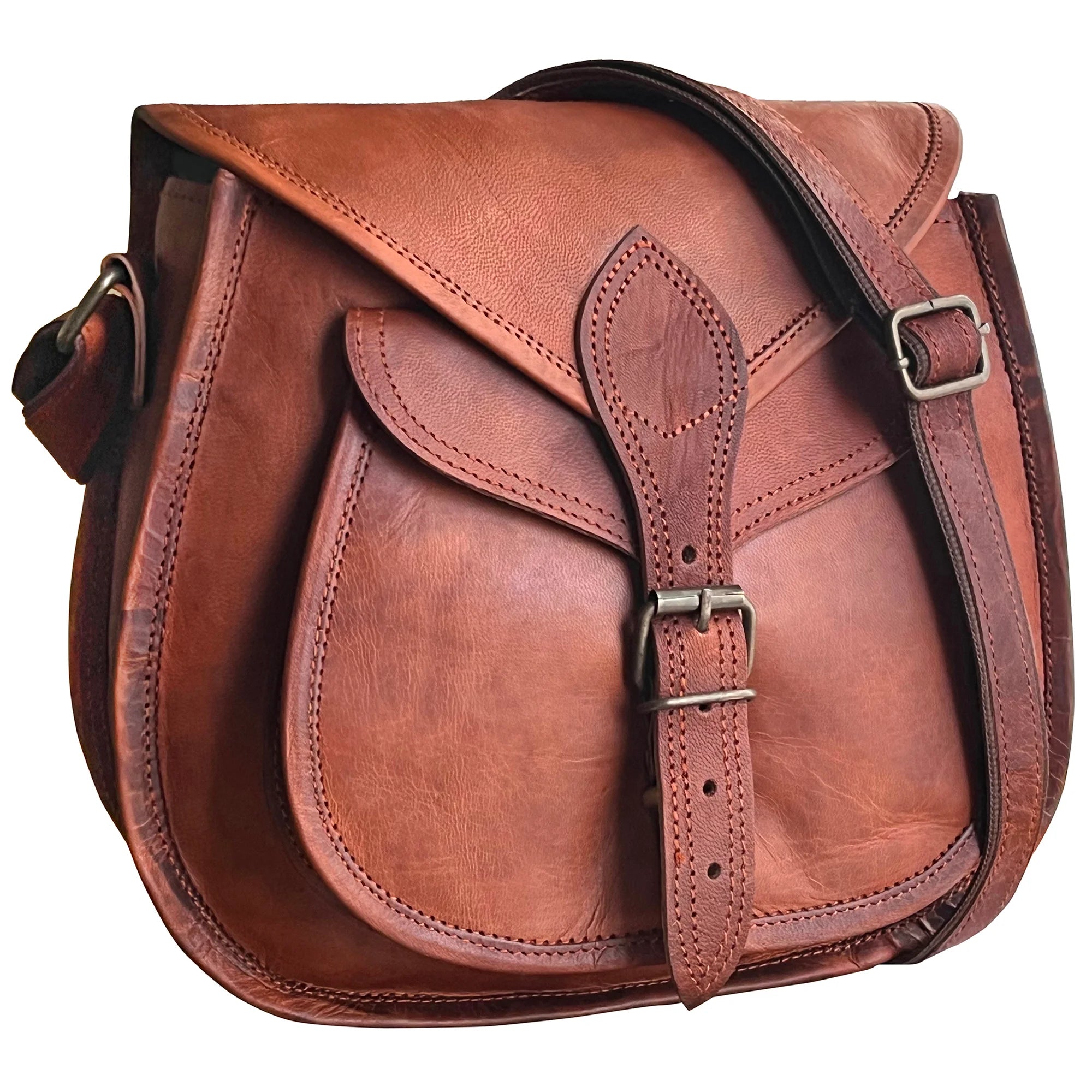 Stylish Matka Crossbody Bag for Women - 11 Inch Leather Handbag with Adjustable Strap, Perfect for Travel, Shopping & Everyday Use