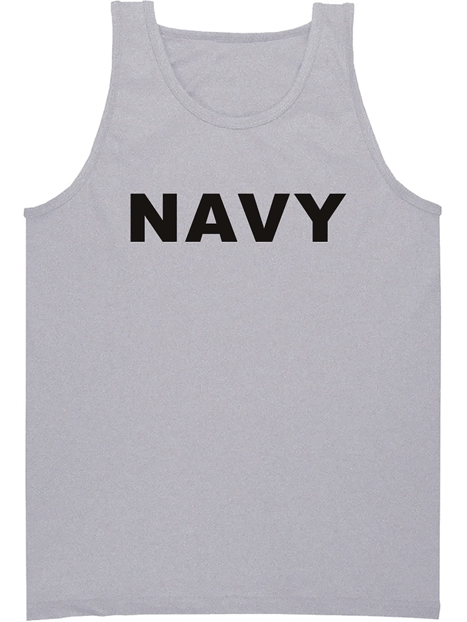 Military Style Navy Tank Top - Gray Workout Shirt for Men & Women | Gym, Running, Outdoor Training