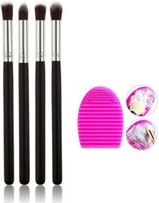 Professional Eyeshadow Blending Pencil Brush & Makeup Brush Cleaner Set - 5 Pack for Seamless Eyeshadow Application & Brush Maintenance | Perfect for Makeup Artists & Beauty Enthusiasts