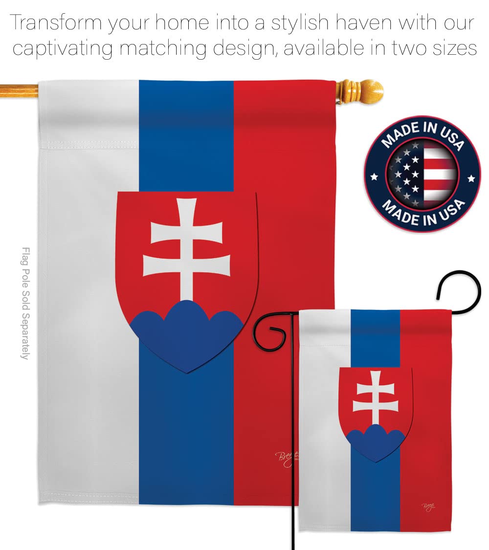 Slovakia Garden Flag Set - Double-Sided Yard Decor for Home & Gifts