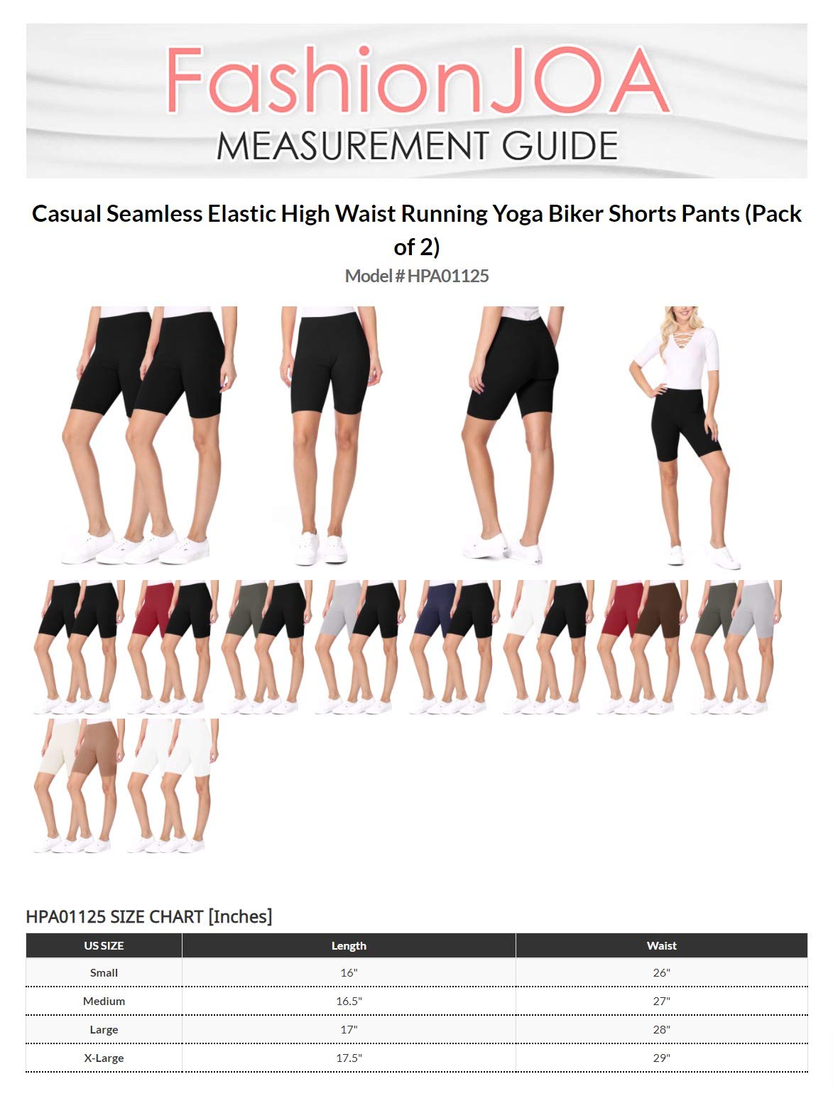 FashionJOA Women's High Waist Yoga Shorts - Seamless Stretchy Workout Biker Shorts for Running, Gym & Lounge - 2 Pack (Black/Black) | Perfect for Yoga, Pilates, Cycling & Everyday Comfort