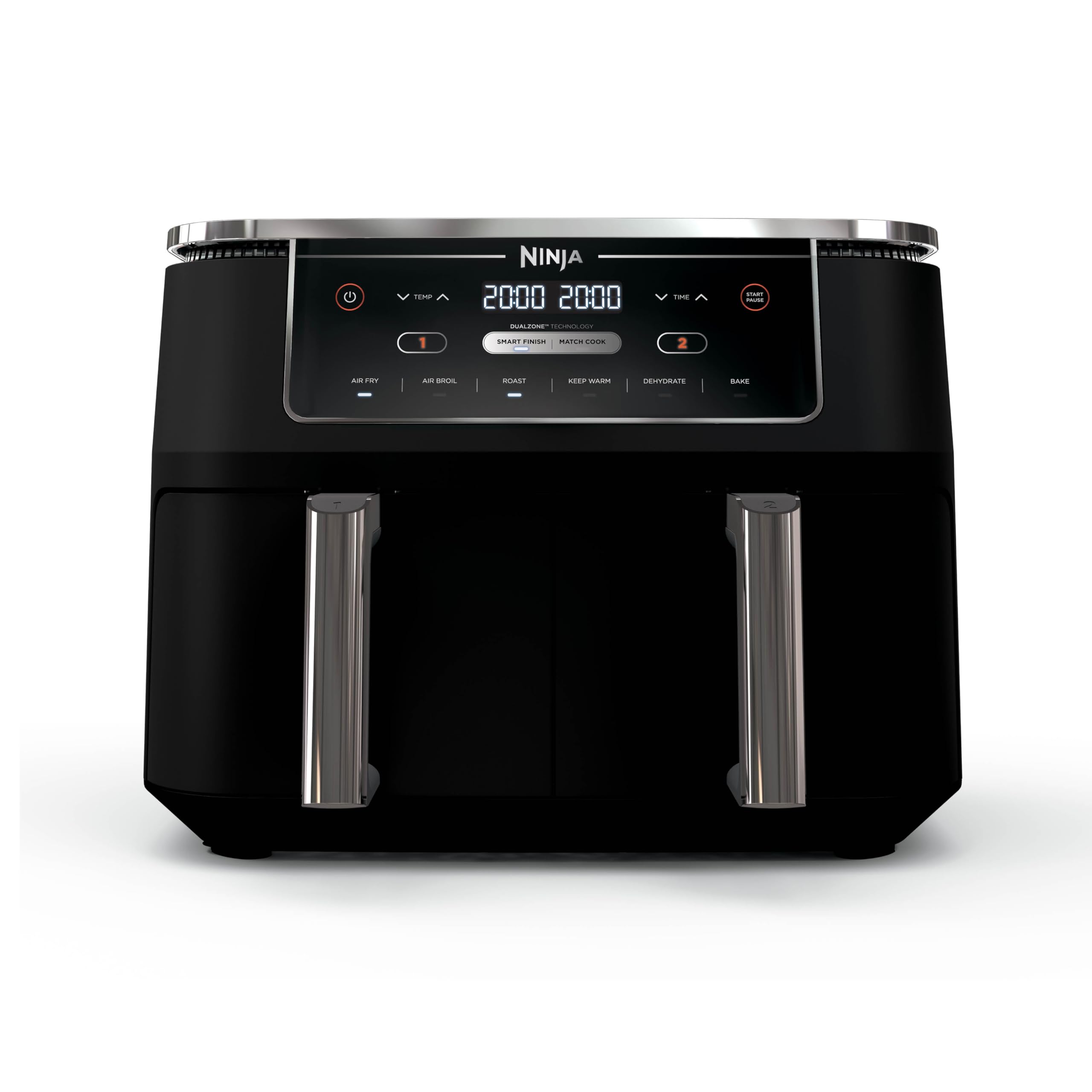 Ninja 10-in-1 XL Air Fryer (10 QT) - Roast, Bake, Air Fry, Broil & Reheat | Healthy Cooking with Less Oil | Perfect for Frozen Foods, Fries, Veggies & Meat | Quick Meals & Family Dinners | Black (DZ302)