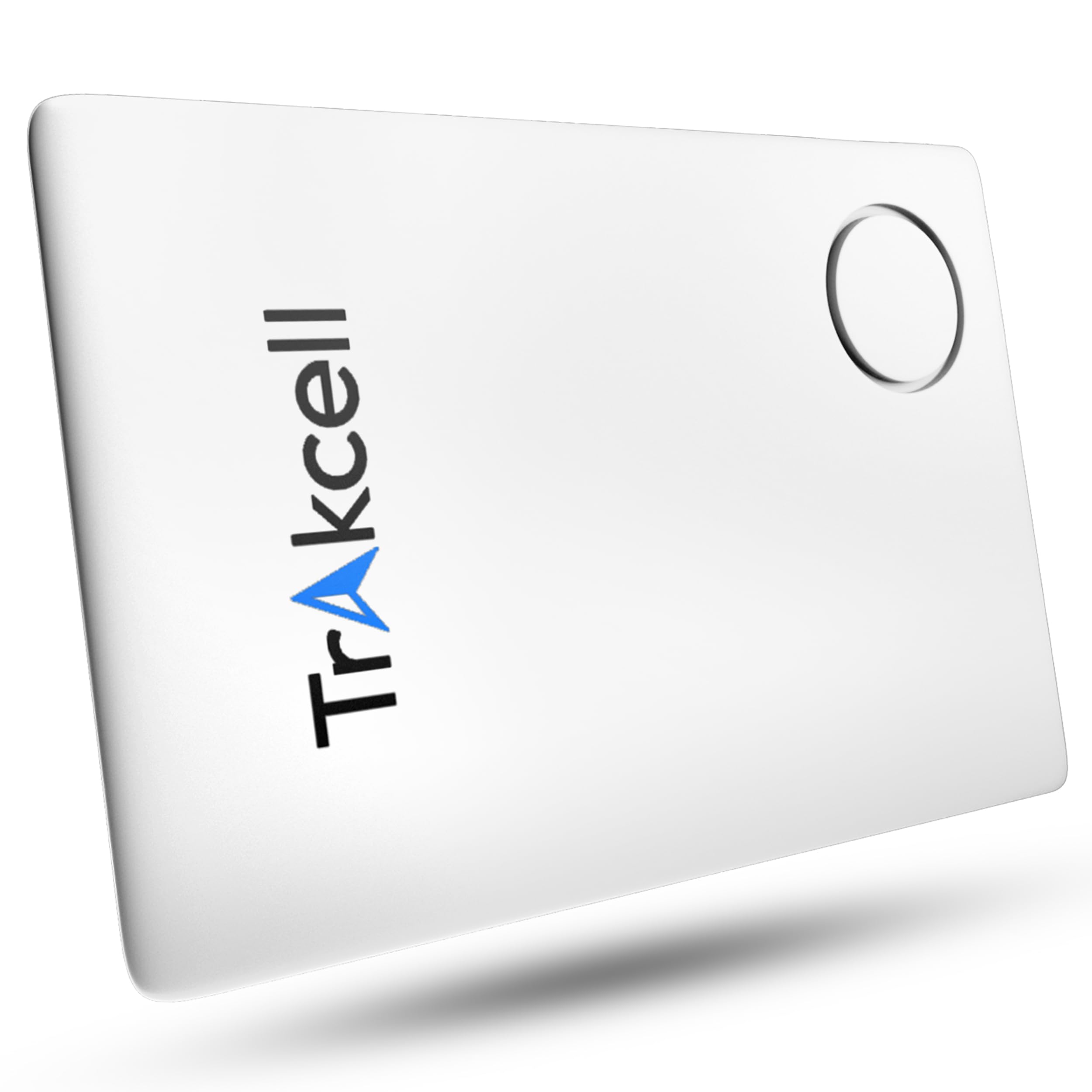Trakcell (2024) Ultra Thin Smart Wallet Tracker Card - Bluetooth Tracking Device for iPhone & Android, IP67 Waterproof, 260 ft Range - Find Lost Wallet, Keys & Phone (White) | Perfect for Travel, Work & Everyday Carry
