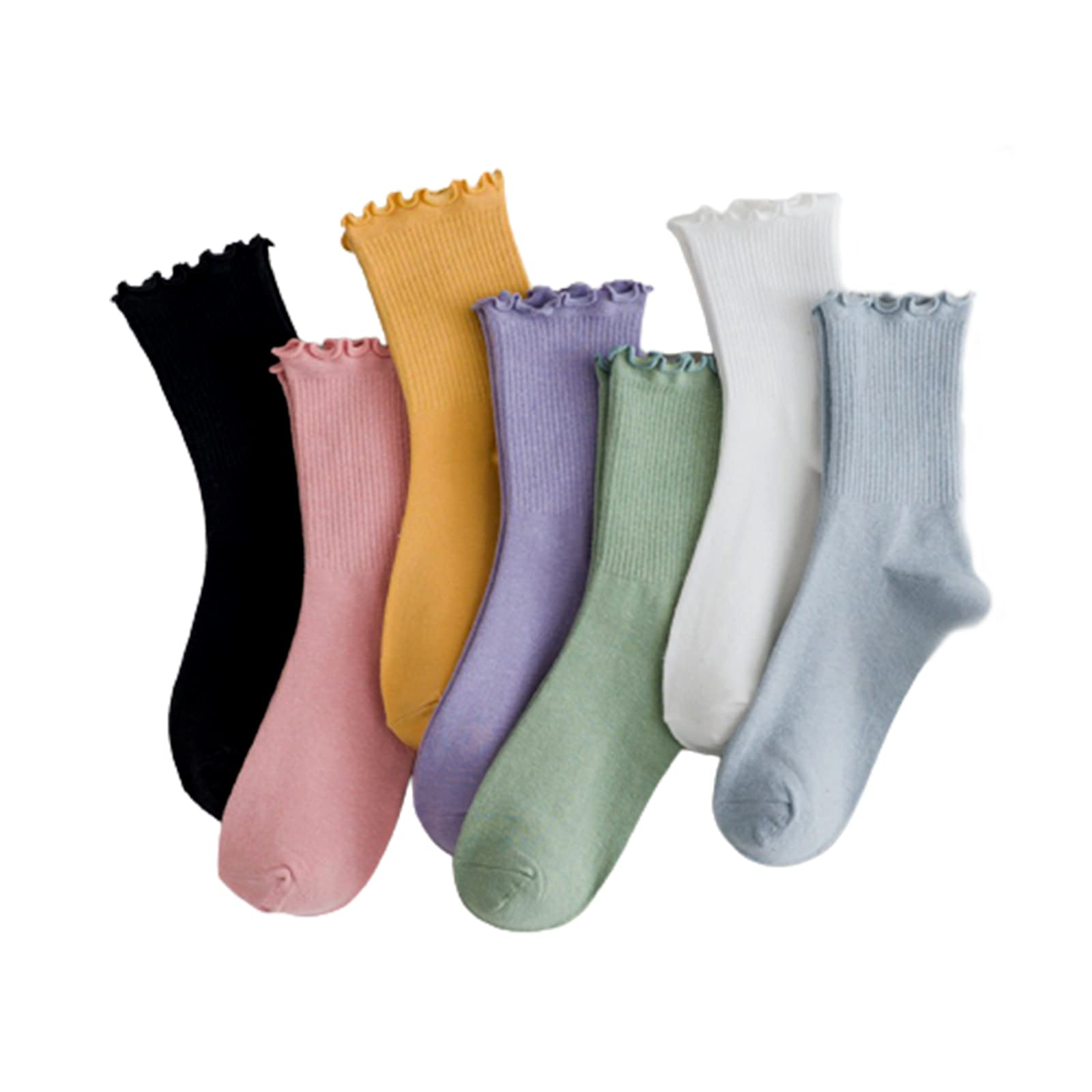 Colorful Cute Crew Socks for Women - Funny Casual Cotton Socks - Perfect Gift for Her - Ideal for Everyday Wear, Workouts & Fashion Outfits