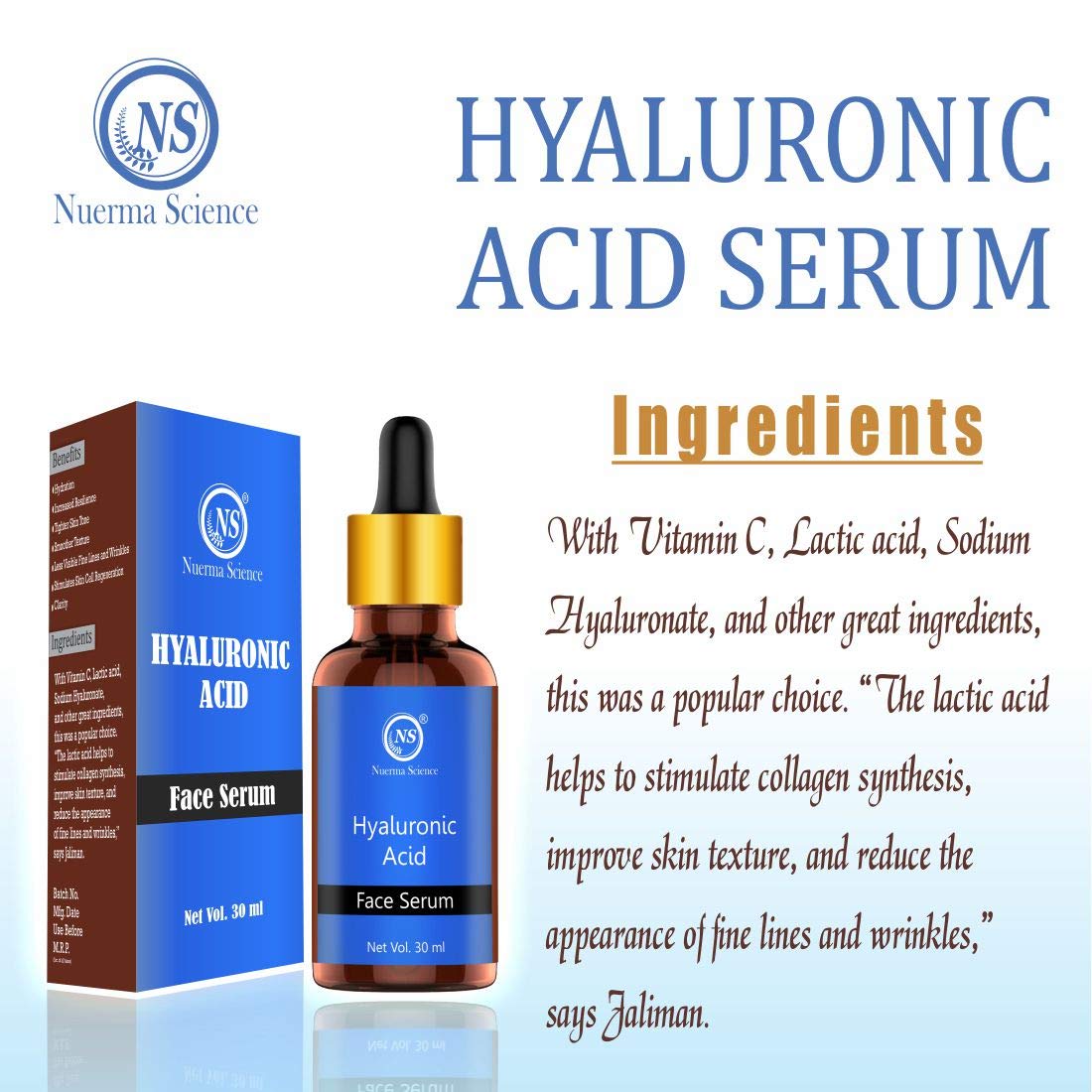 **Best Hyaluronic Acid Face Serum for Skin Brightening & Anti-Aging – Vitamin E & C Infused – Reduces Dark Circles & Spots – Perfect for Daily Skincare & Night Routine**