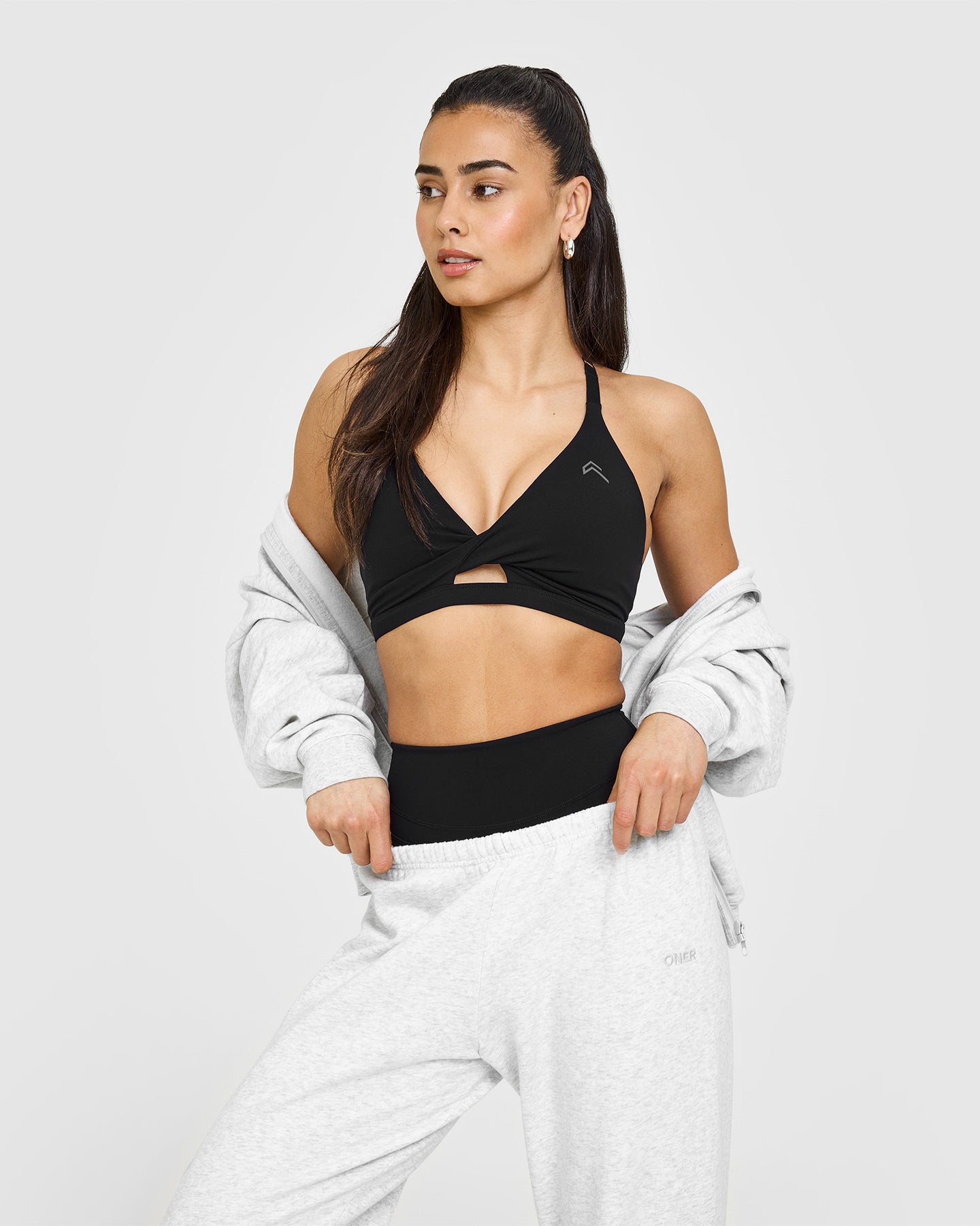 High Support Unified Twist Sports Bra for Women - Black | Yoga, Running, Gym & Workout Activewear