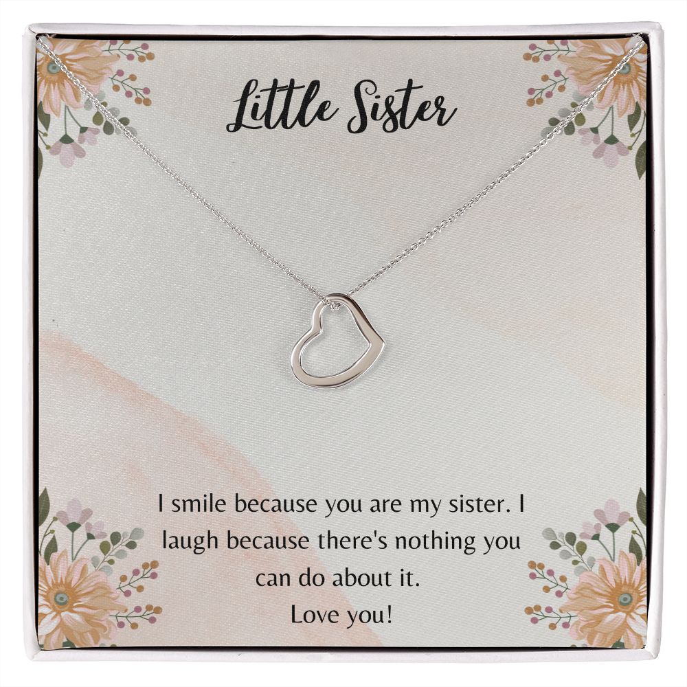 Little Sister Gifts - Dainty Heart Necklace for Christmas & Birthday | Perfect for Special Occasions & Everyday Wear