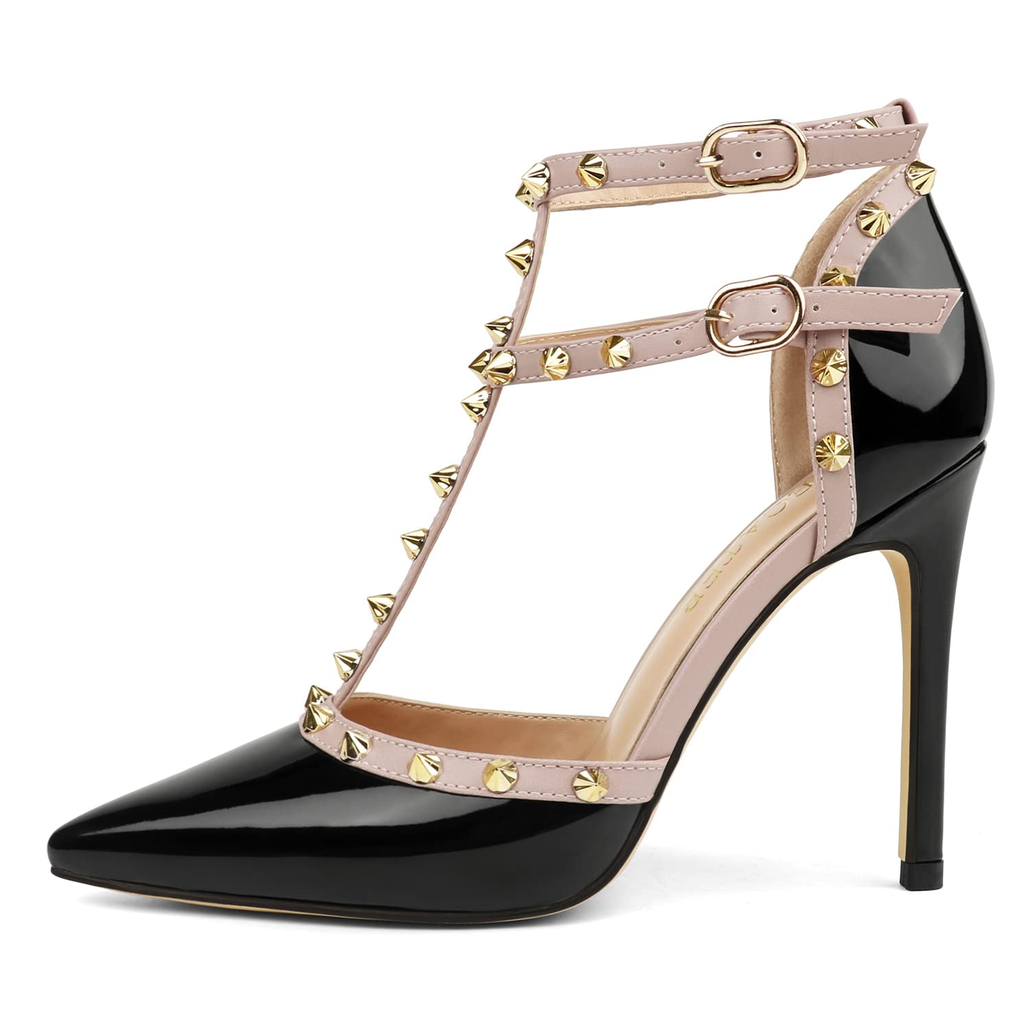 HECATER Women's Ankle Strap Heels - Pointed Toe Stiletto Pumps for Party, Wedding & Evening Wear | Comfortable High Heel Shoes for Women