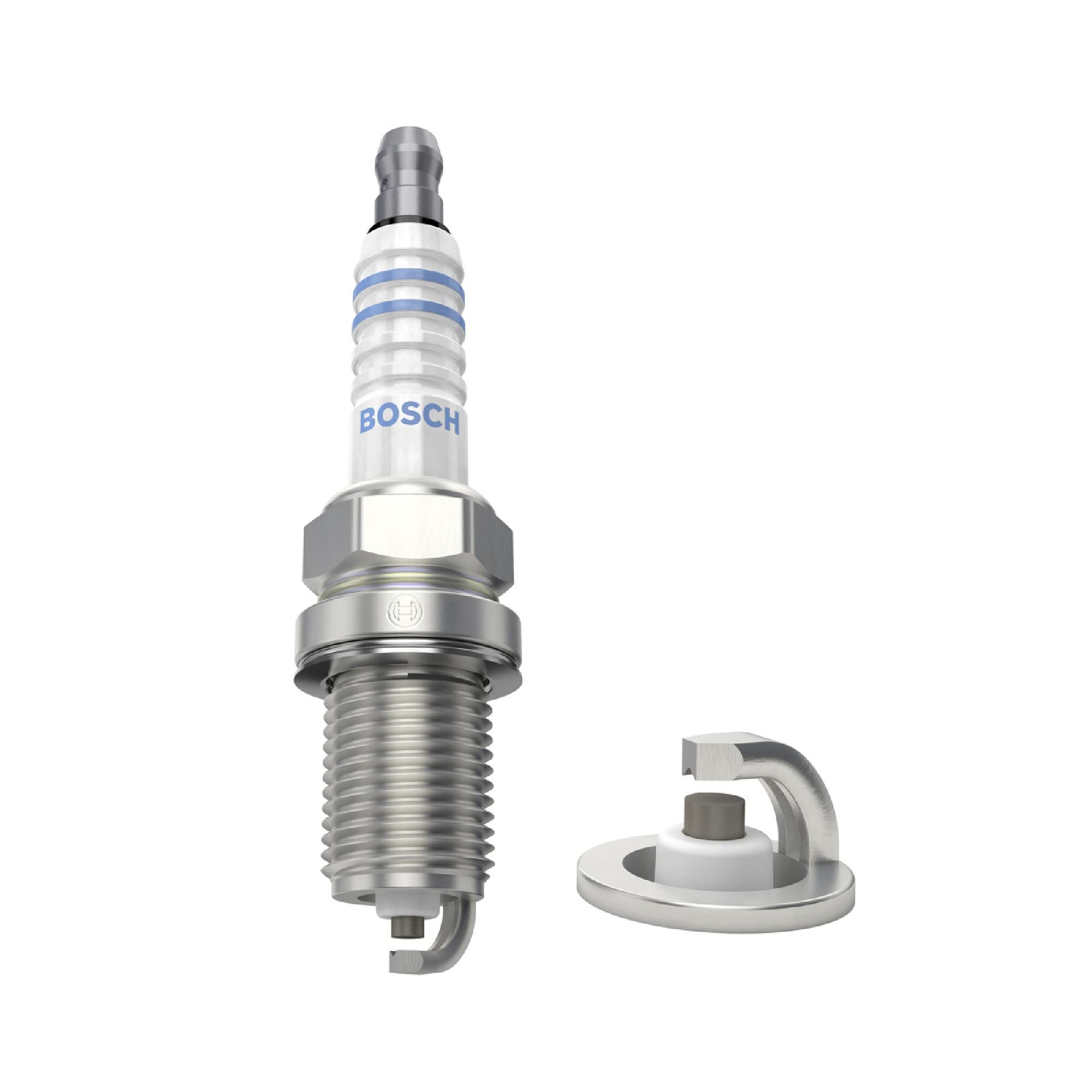 Bosch FR7DC+ (+8) Nickel Spark Plugs - Set of 4 for Improved Engine Performance & Fuel Efficiency - Perfect for Cars, Trucks & SUVs