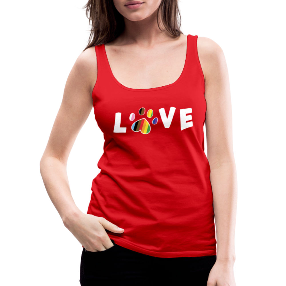 Pride Love Contoured Premium Tank Top for Women - Soft Breathable Cotton Blend, LGBTQ+ Pride Apparel for Summer, Festivals & Everyday Wear