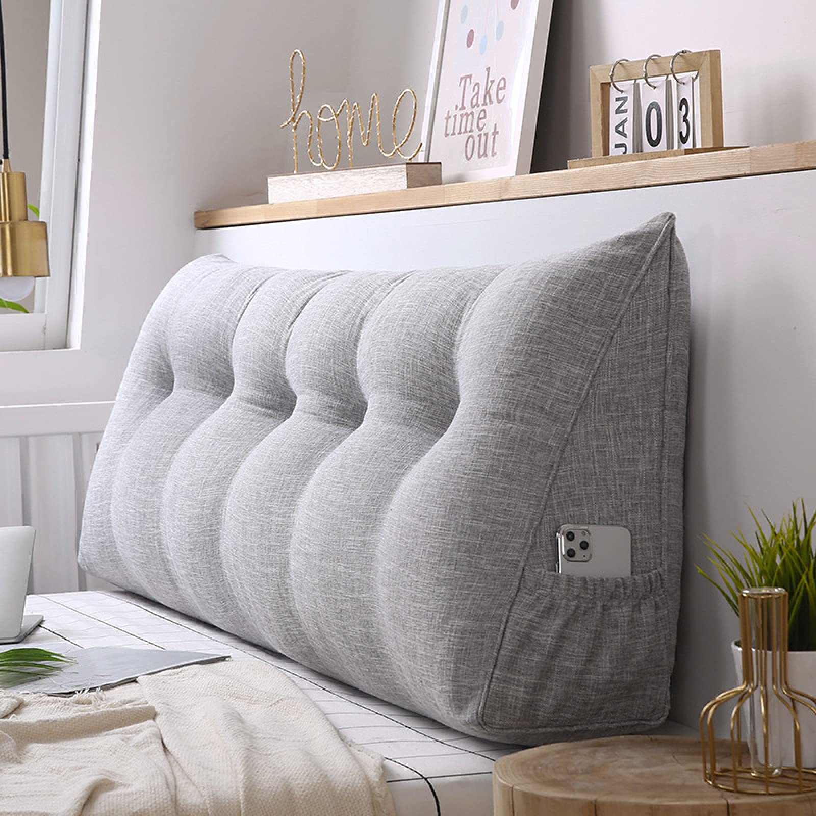 Comfortable Padded Headboard Cushion for Daybed & Big Bed - U-Shaped Backrest Pillow with Lumbar Support (79x20 Inches) - Perfect for Reading, Relaxing & Back Pain Relief