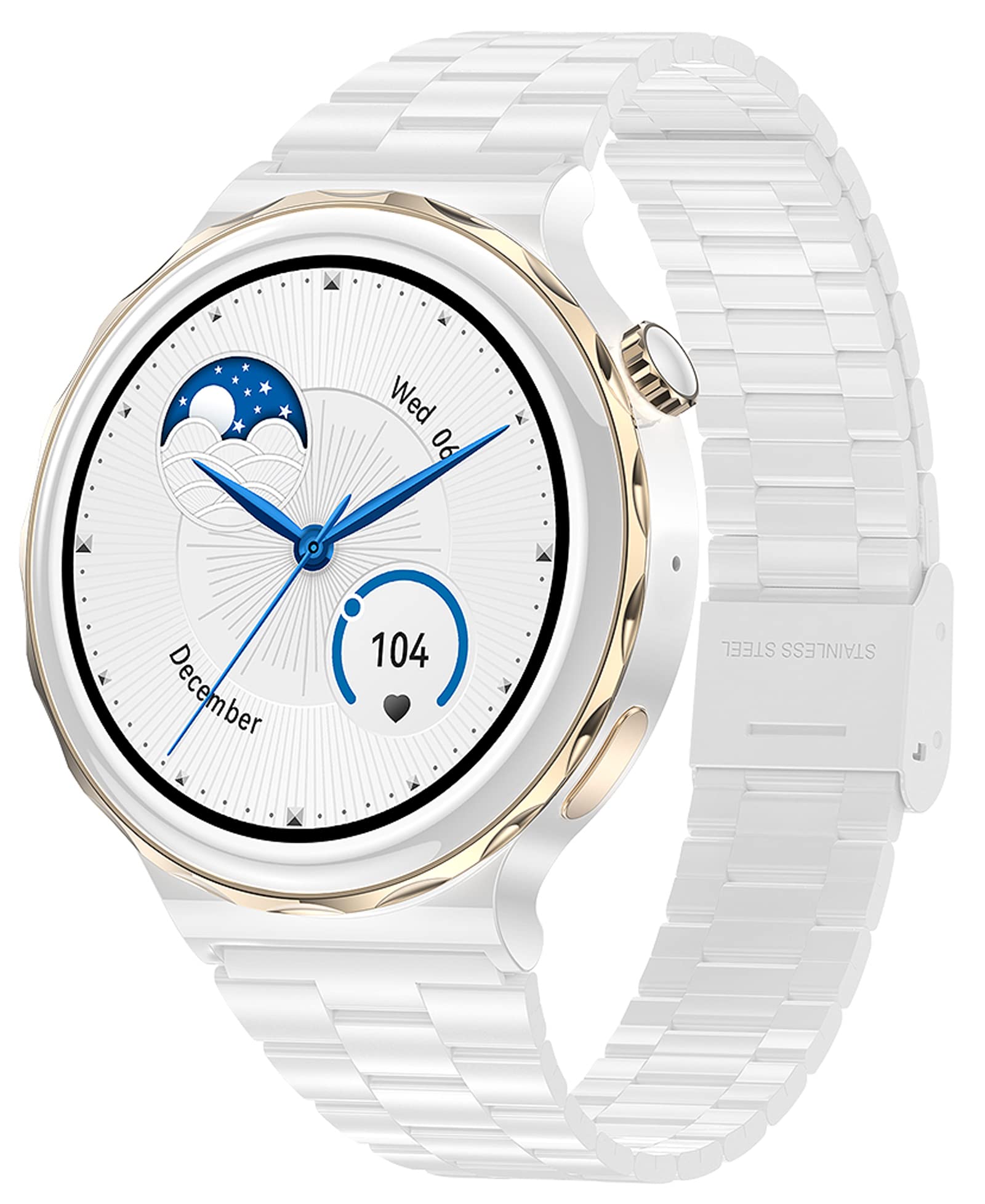 Smart Watch for Android & iPhone - Fitness Tracker with Heart Rate Monitor, Blood Pressure, Waterproof, Message Notifications - Full Touch Screen Smartwatch for Men & Women - Perfect for Running, Swimming & Daily Activity Tracking