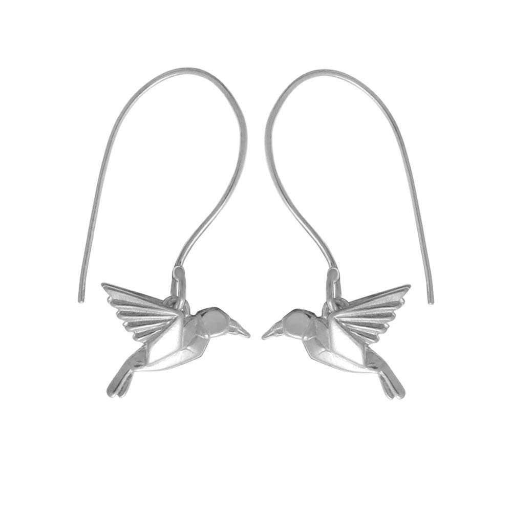 Sterling Silver Origami Bird Earrings for Women - Elegant Handmade Jewelry Gift for Her - Perfect for Casual Wear, Parties & Special Occasions
