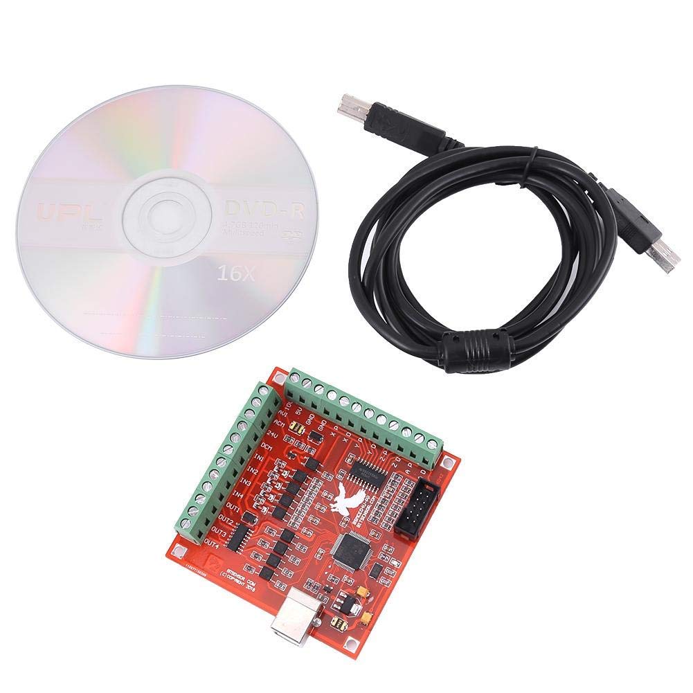 Fafeicy USB 100KHz 4-Axis CNC Motion Controller Card for Stepper & Servo Motors - Perfect for CNC Engraving, Milling, Laser Cutting and DIY Automation Projects