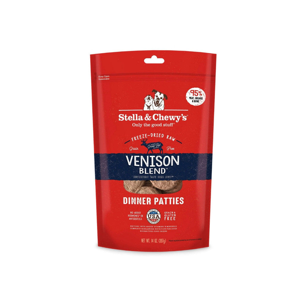 Stella & Chewy's Freeze-Dried Raw Dinner Patties for Dogs - 14oz & 25oz Sizes | Grain-Free, High-Protein, Complete Nutrition for Healthy Digestion | Perfect for Small & Large Breeds, Travel & Training Treats