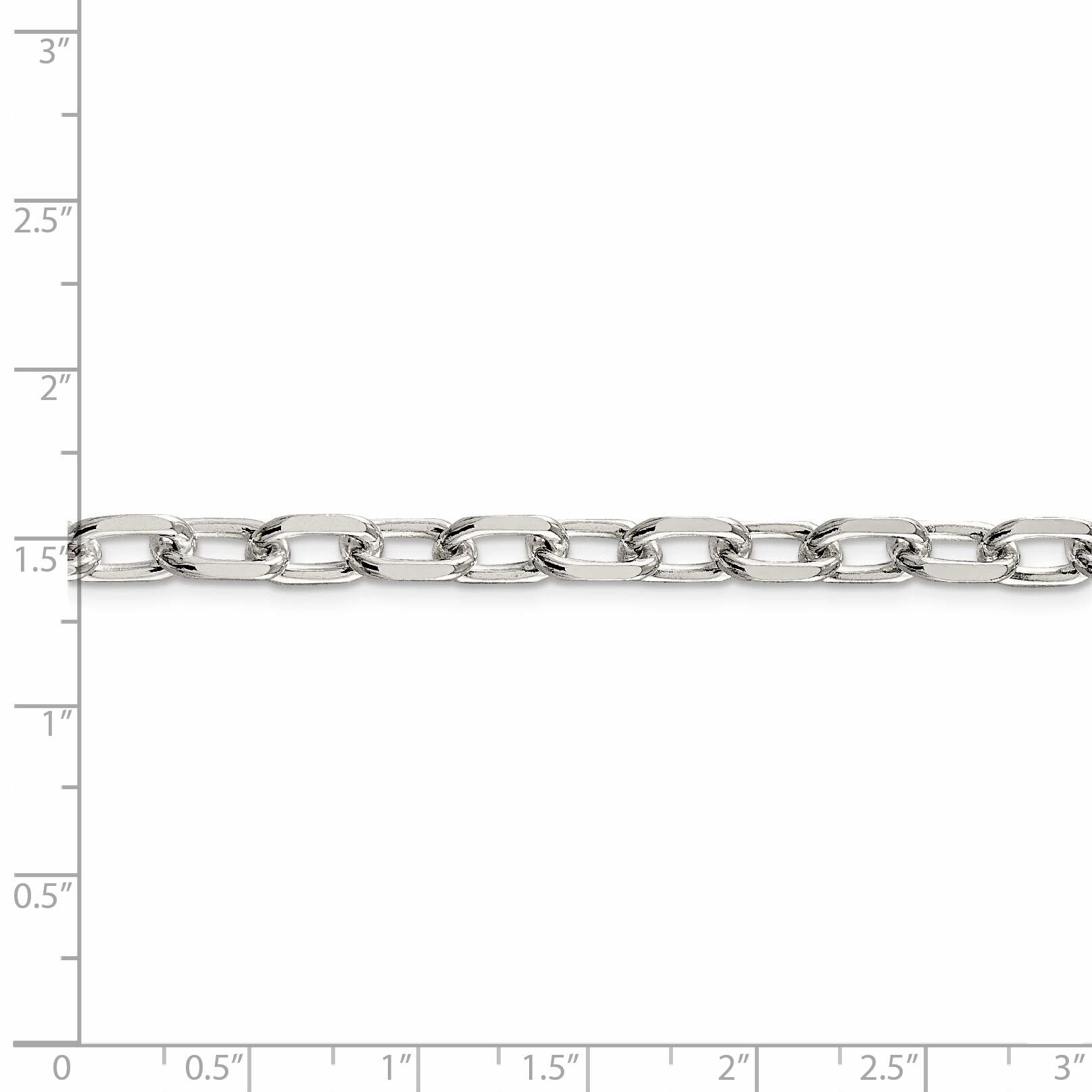 FindingKing Sterling Silver Cable Link Bracelet 9