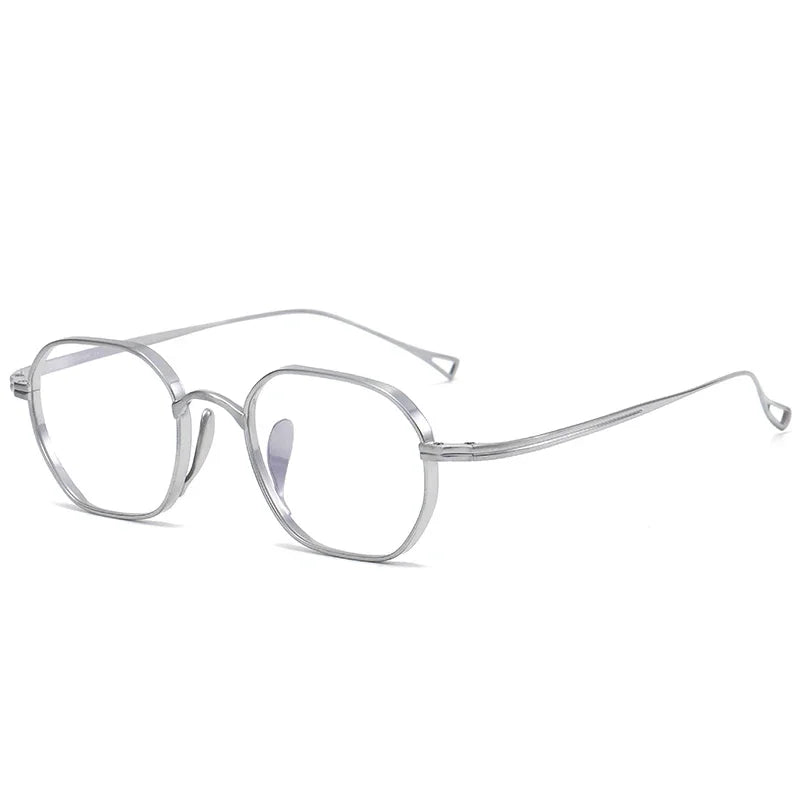 Aror Women's Full Rim Flat Top Polygon Titanium Eyeglasses Frame 49917 - Lightweight & Durable Eyewear for Work, Reading & Fashion