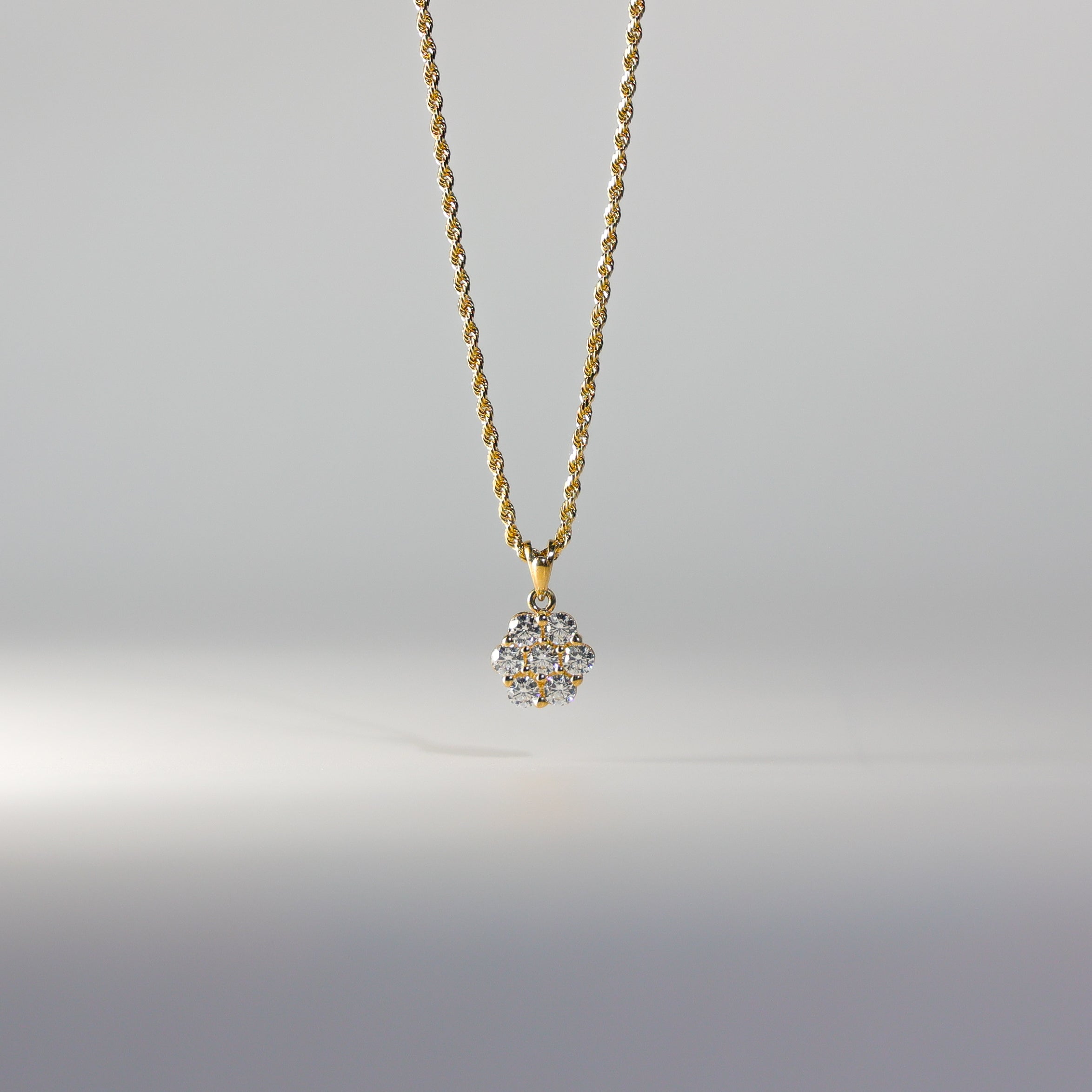 14K Gold Plated Cubic Zirconia Flower Pendant Necklace - Elegant CZ Floral Jewelry for Women | Perfect for Weddings, Anniversaries & Special Occasions