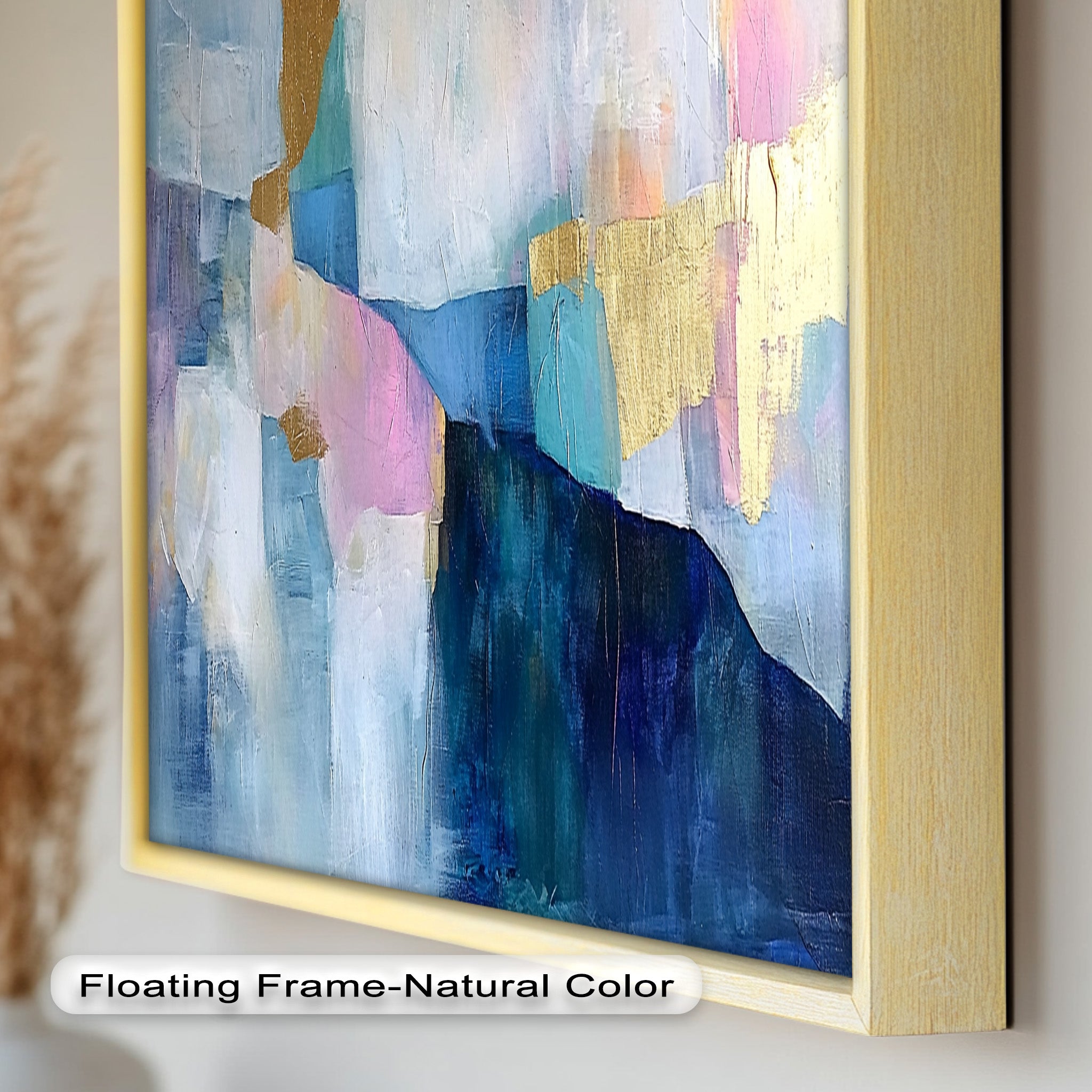 Blue Horizon Abstract - Modern Oil Painting on Canvas, Handmade Wall Art for Living Room, Bedroom & Office Decor