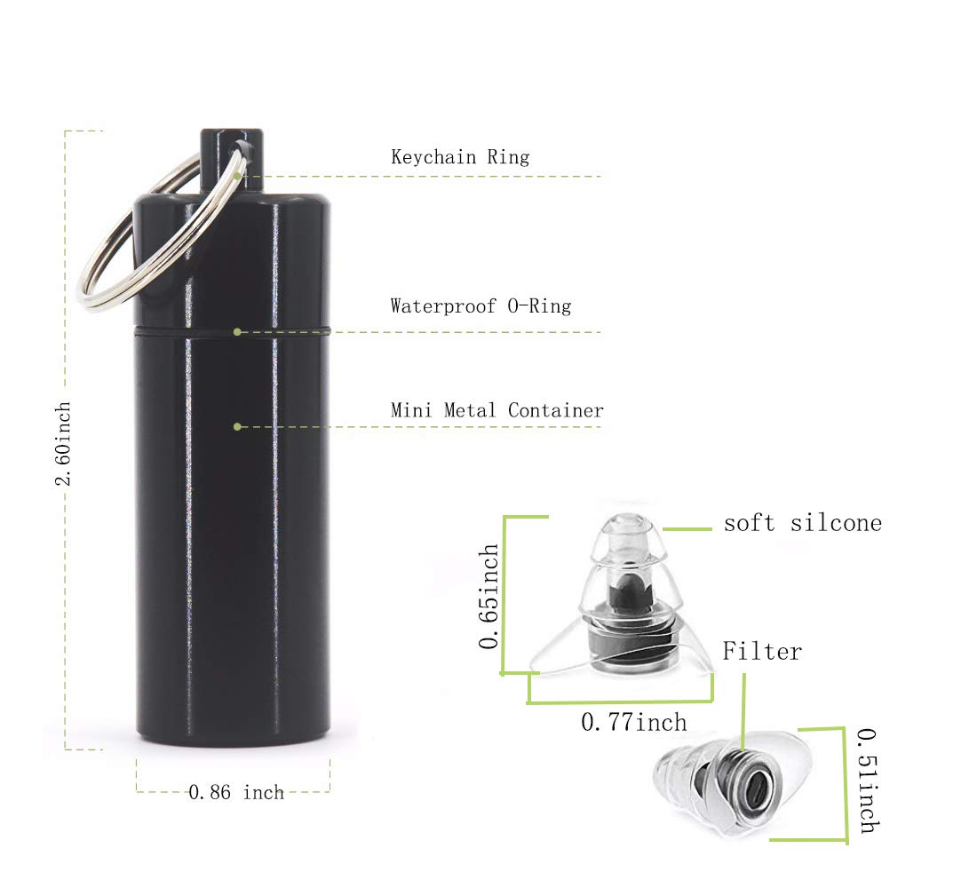 High-Fidelity Acoustic Ear Plugs for Musicians – Noise Cancelling Sleep Earplugs with Hearing Protection | Perfect for Concerts, Studios & Nighttime Use