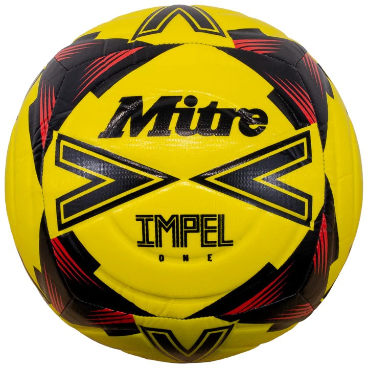 Mitre Impel One 24 Soccer Ball - Official Size 5 Match Football for Training & Games - Perfect for Outdoor Sports, School PE, and Competitive Play