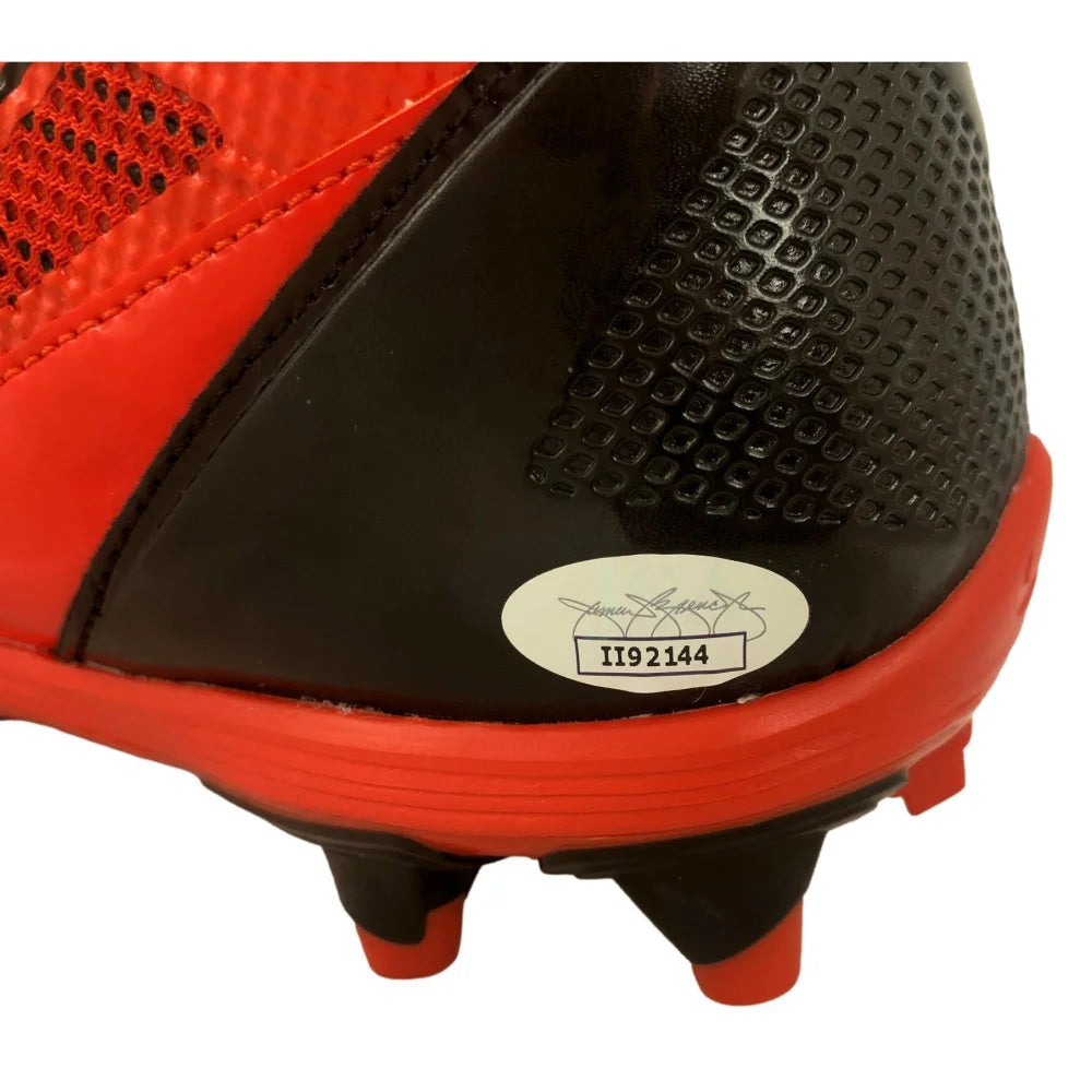 Gerald McCoy Autographed Football Cleats - Raiders & Buccaneers Signed with JSA COA - Perfect for NFL Collectors, Sports Memorabilia Fans, and Game Day Displays