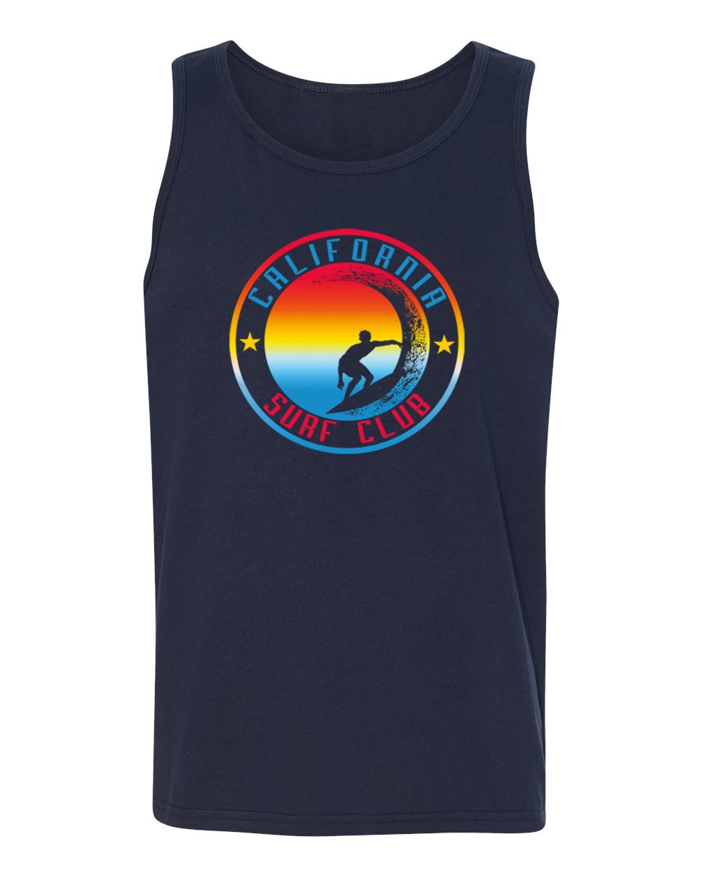 California Men's Tank Top Shirt - Professional Surfer Design for Summer Beach & Surfing | Lightweight Quick-Dry Athletic Wear