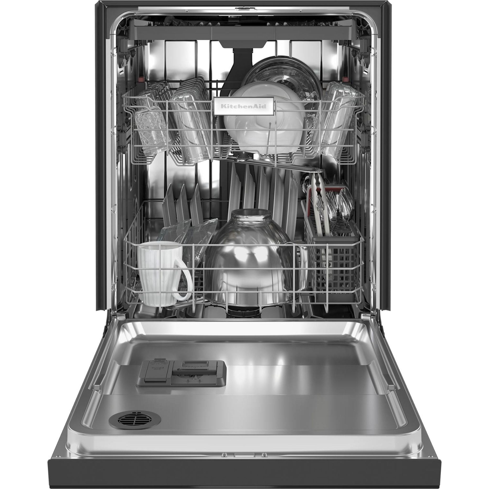 KitchenAid KDFE204KBL 24-Inch Built-In Dishwasher with Stainless Steel Tub - Black | Energy Star Certified | Quiet Operation for Open Concept Kitchens
