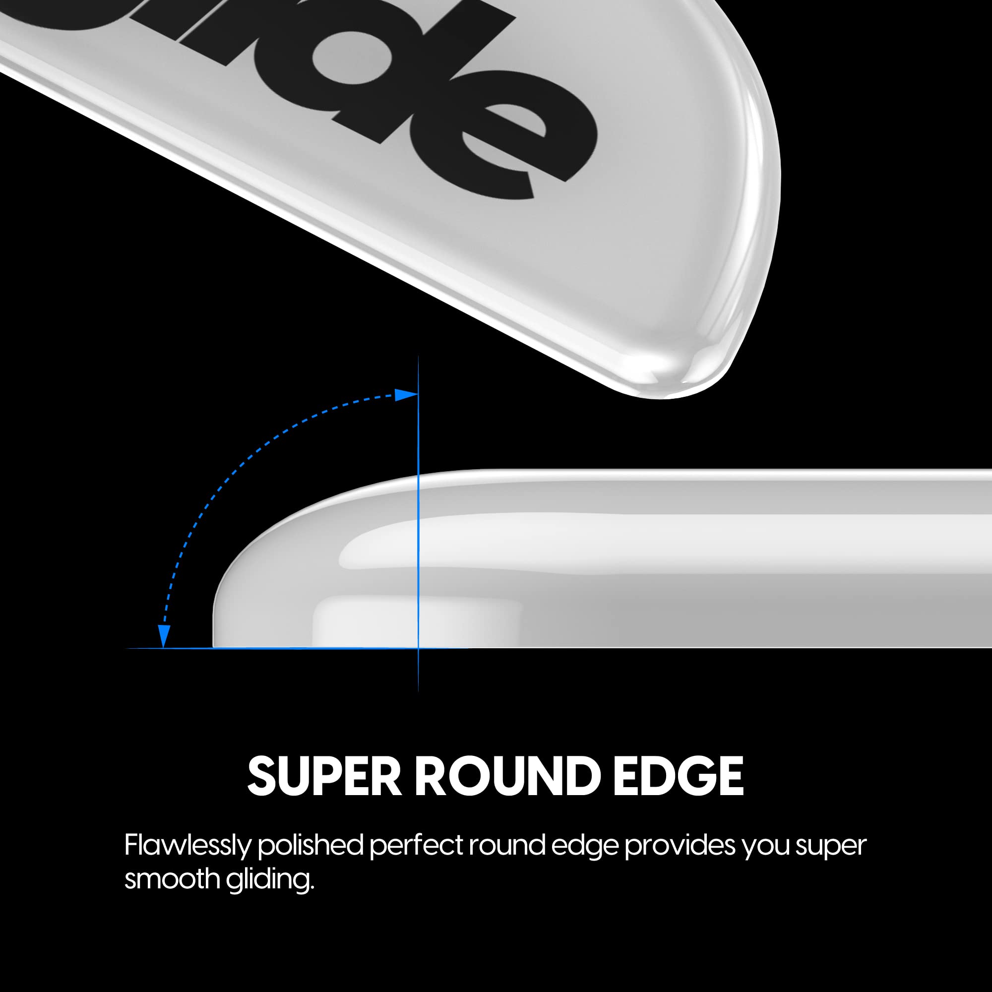 Ultra Smooth Glass Mouse Feet for Pulsar Xlite Wireless V2 & V2 Mini - Fastest Gaming Mouse Skates with Durable Glass Sole - Perfect for FPS, MOBA, and Competitive Esports Gaming (White)