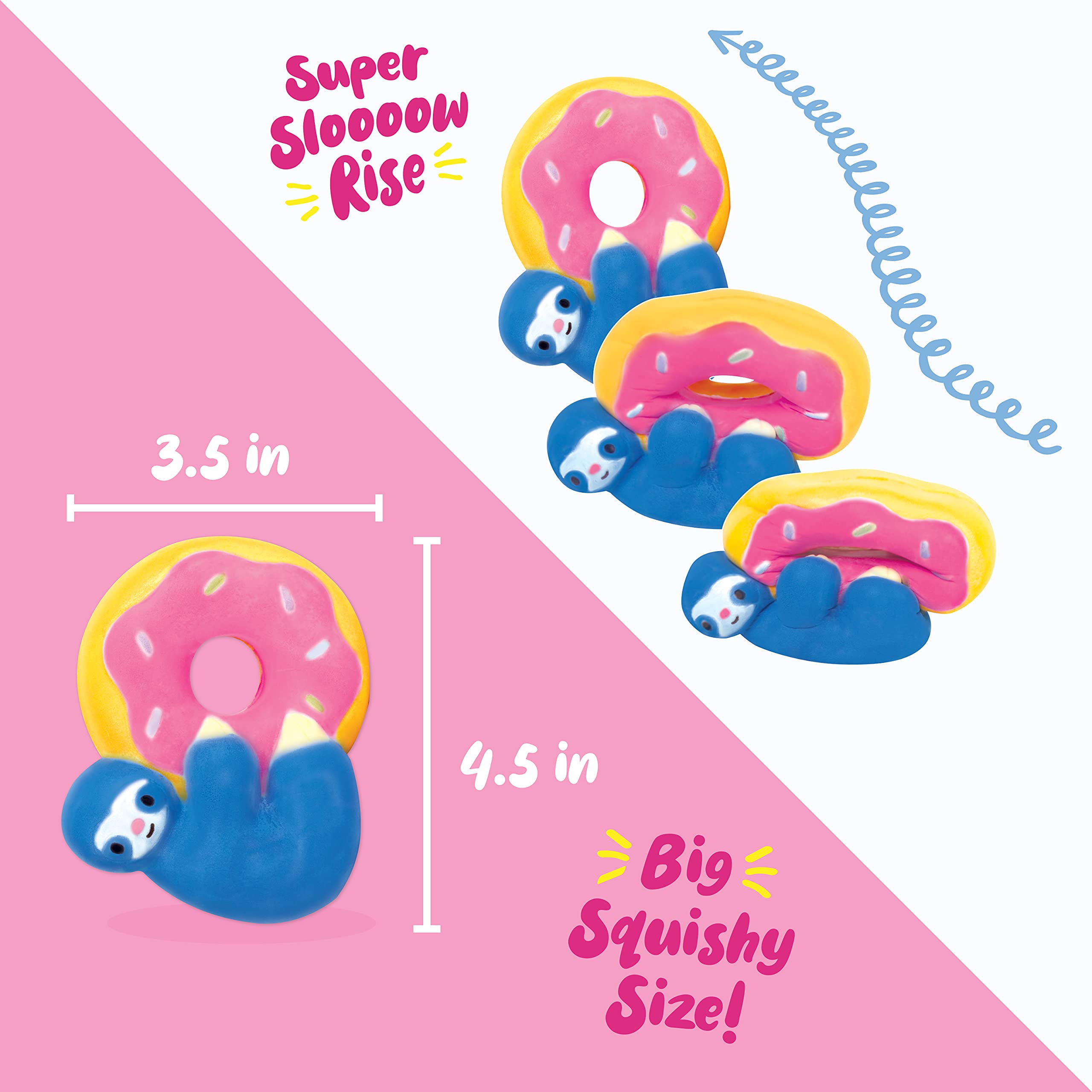 DOODLE HOG Sloth Squishy Painting Kit - Slow Rise Squishy Animals Toys for Kids Ages 8-12, Creative Arts & Crafts DIY Gift for Girls & Boys - Perfect for Easter Basket Stuffers, Birthday Presents & Stress Relief Fun