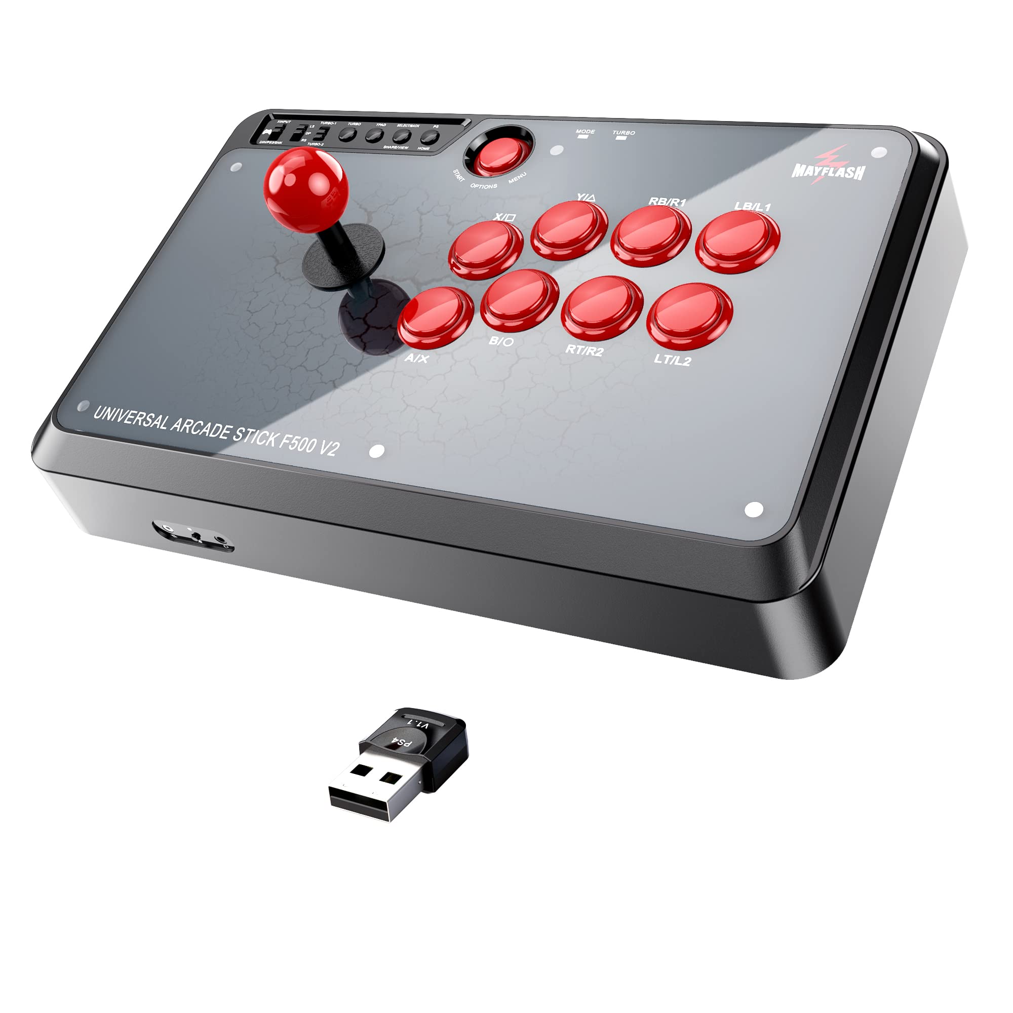 Premium MAYFLASH F500 Arcade Fight Stick Joystick with MAGICBOOTS Bundle - Compatible with PS5, PS4, PS3, Xbox Series X/S, Xbox One, 360, PC & Nintendo Switch - Perfect for Fighting Games & eSports Tournaments