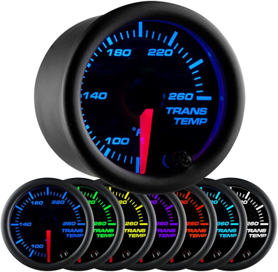 2 Inch Engine Transmission Oil Cooler Temperature Gauge with 1/8 NPT Sending Unit - Perfect for Automotive, Marine & Industrial Applications