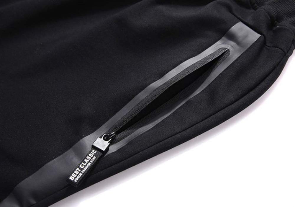 EKLENTSON Men's 3/4 Jogger Running Shorts - Summer Below Knee Workout Training Shorts with Zip Pockets | Gym, Running & Outdoor Activities