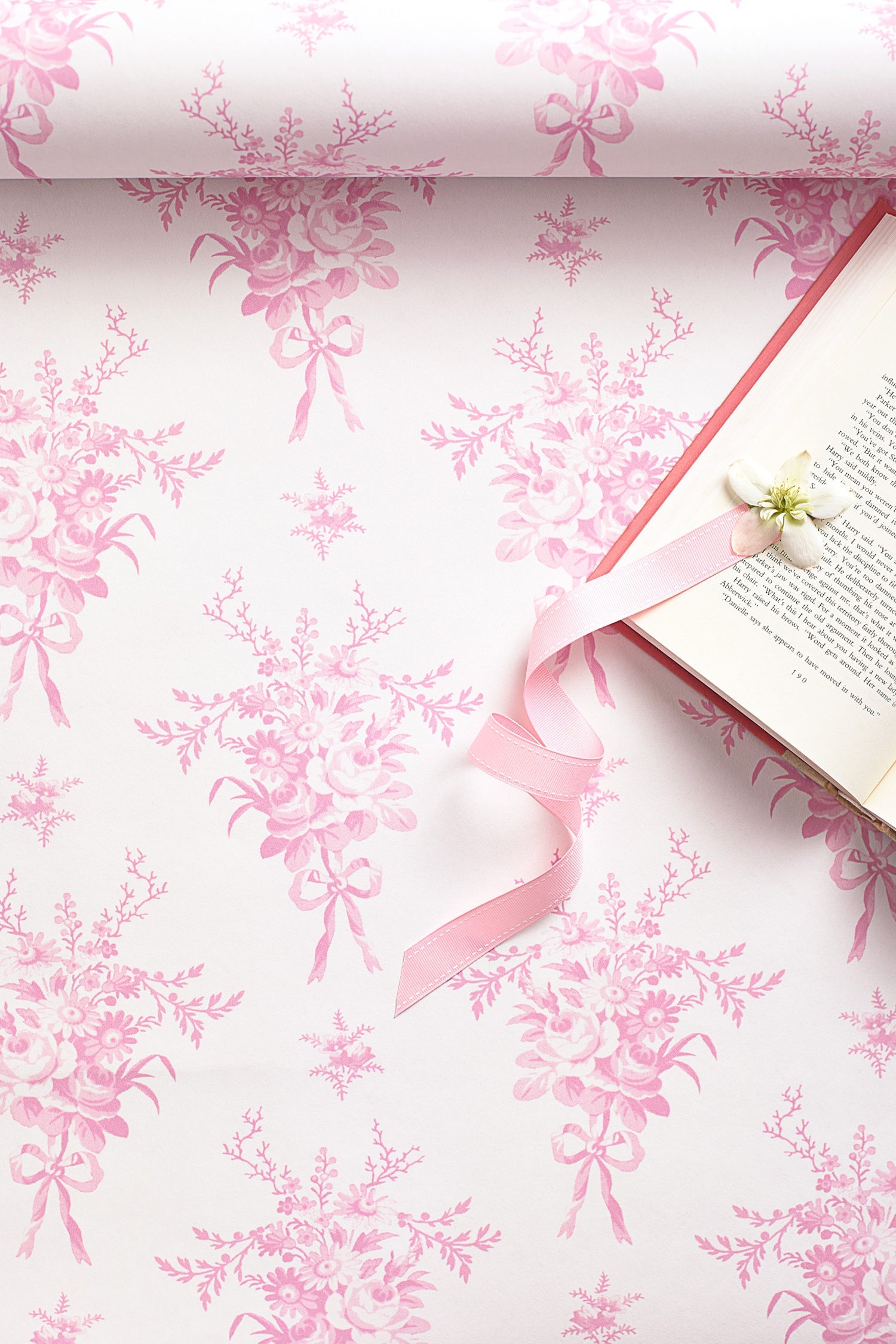 Rosie Arrangements Standard Wallpaper - Premium Peel and Stick Wallpaper for Home Decor, Bedroom, Living Room & Office | Easy to Install & Removable